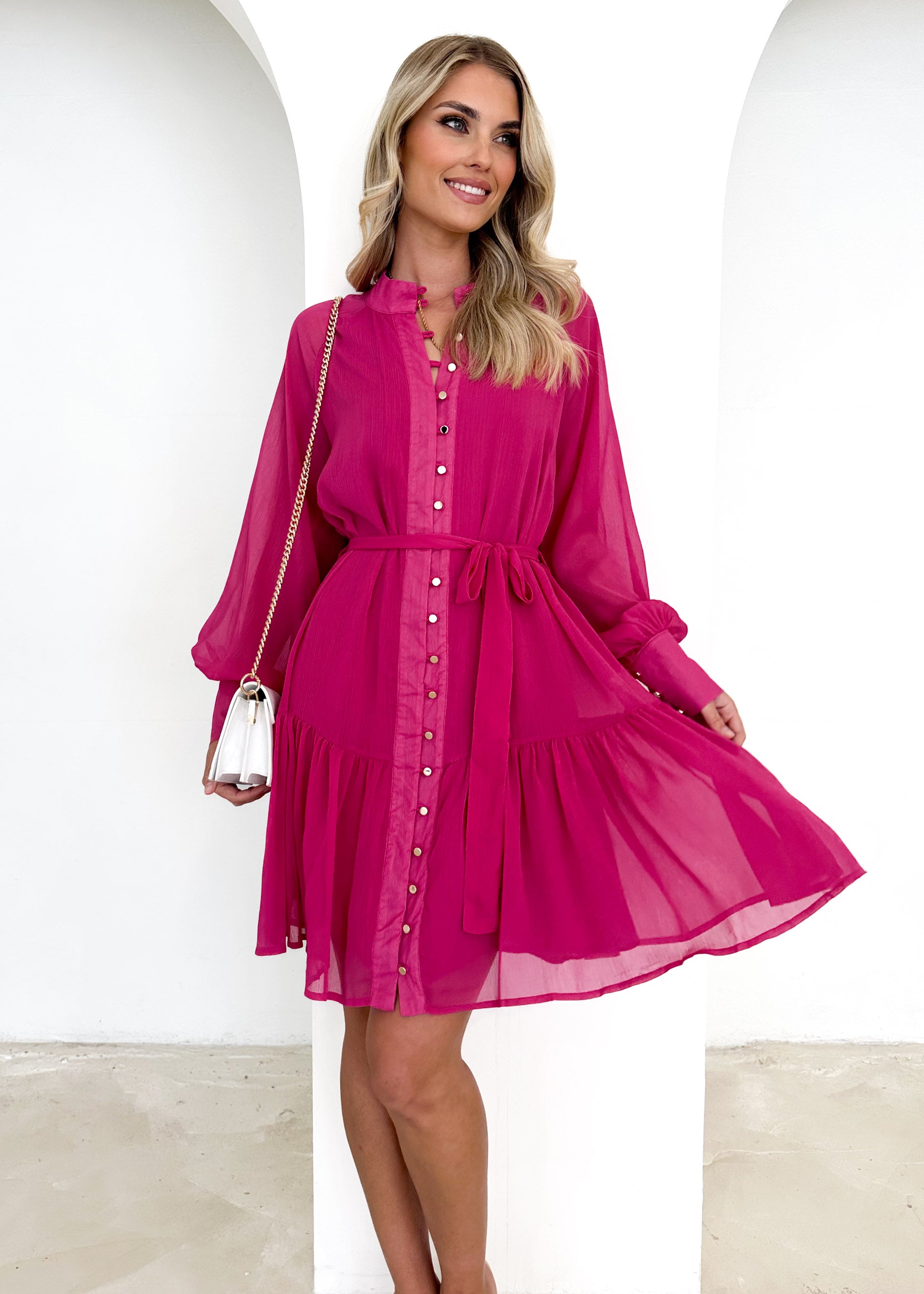 Corella Dress - Hot Pink