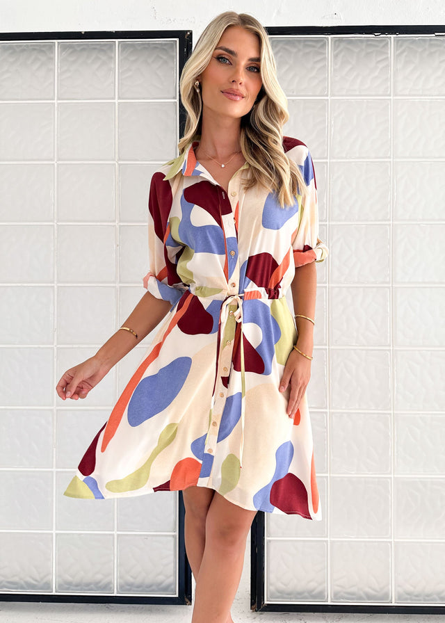 Emmorlo Dress - Acai Abstract