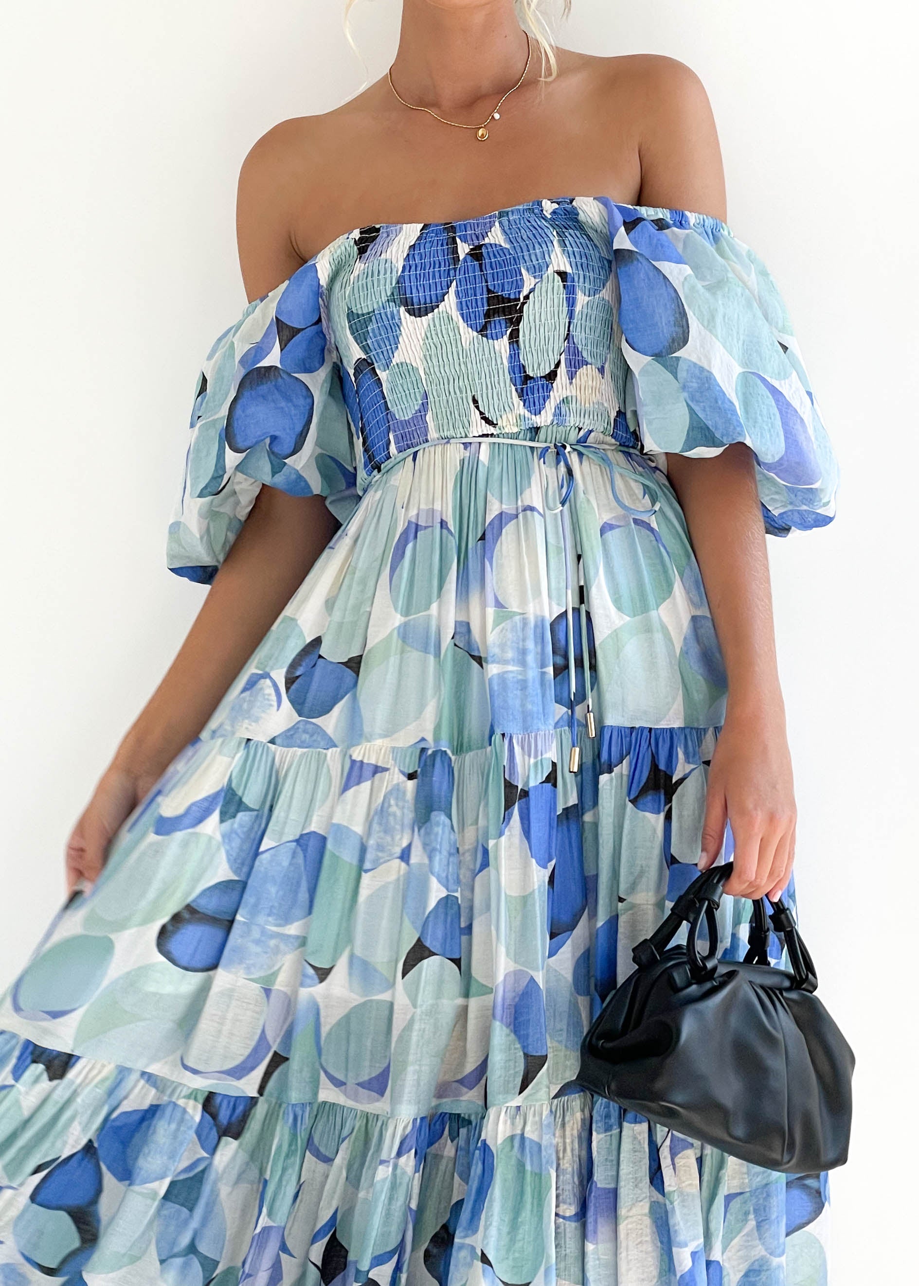 Karey Midi Dress - Blue Esme