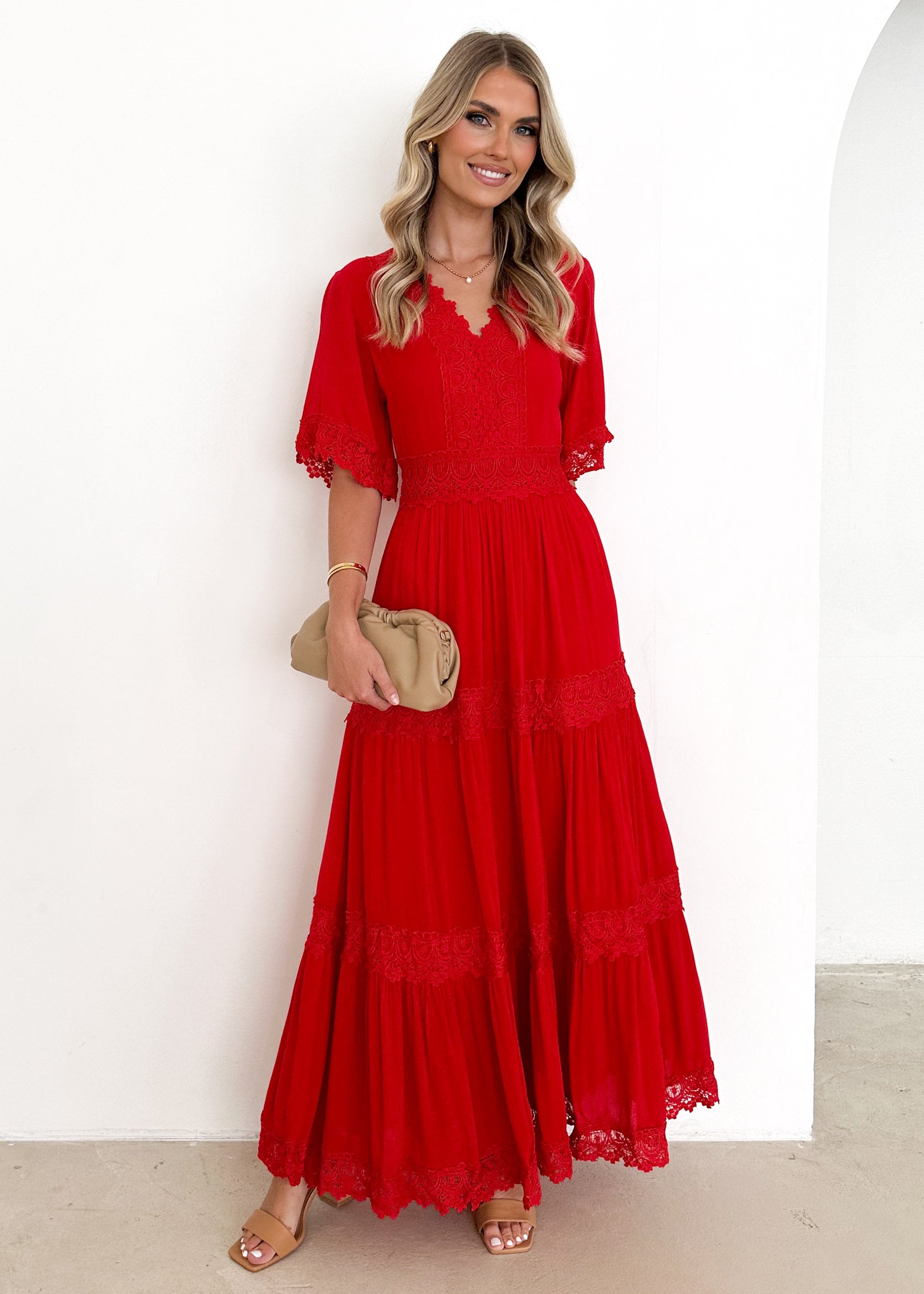 Cece Maxi Dress - Red