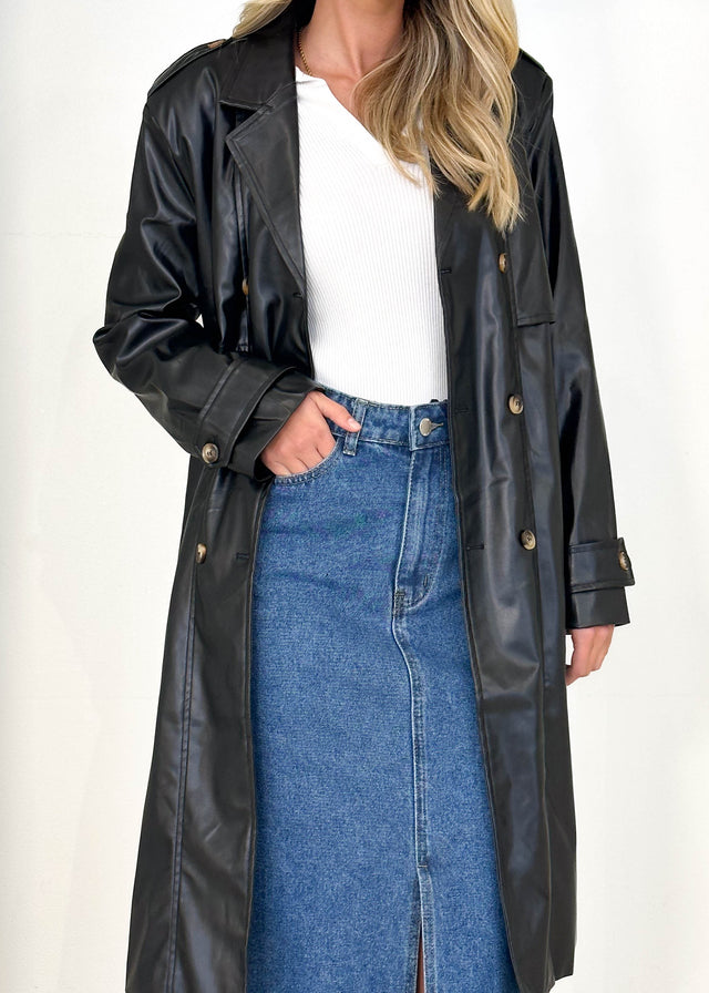 Ria Pu Trench - Black