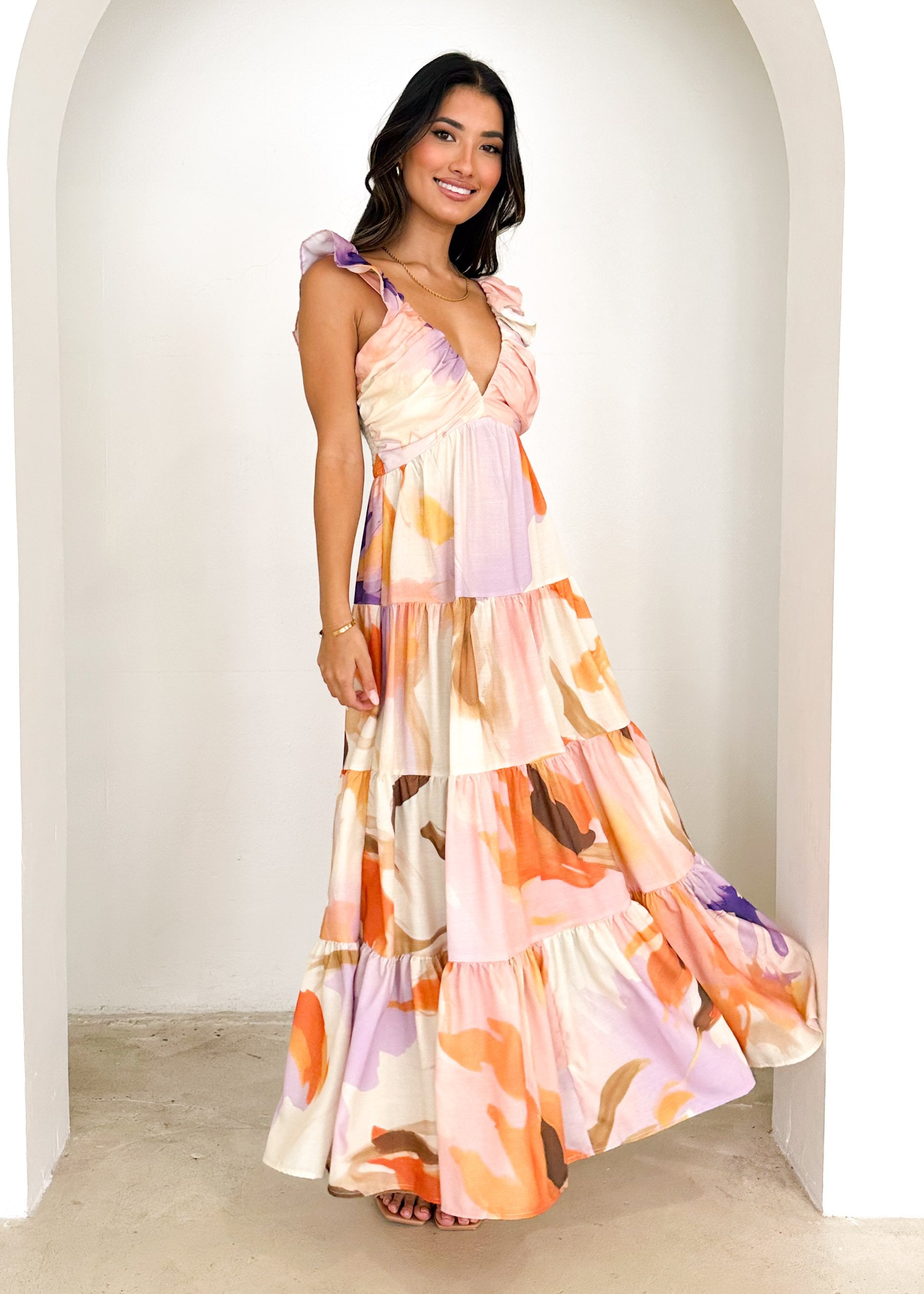 Yvette Maxi Dress - Lilac Calypso