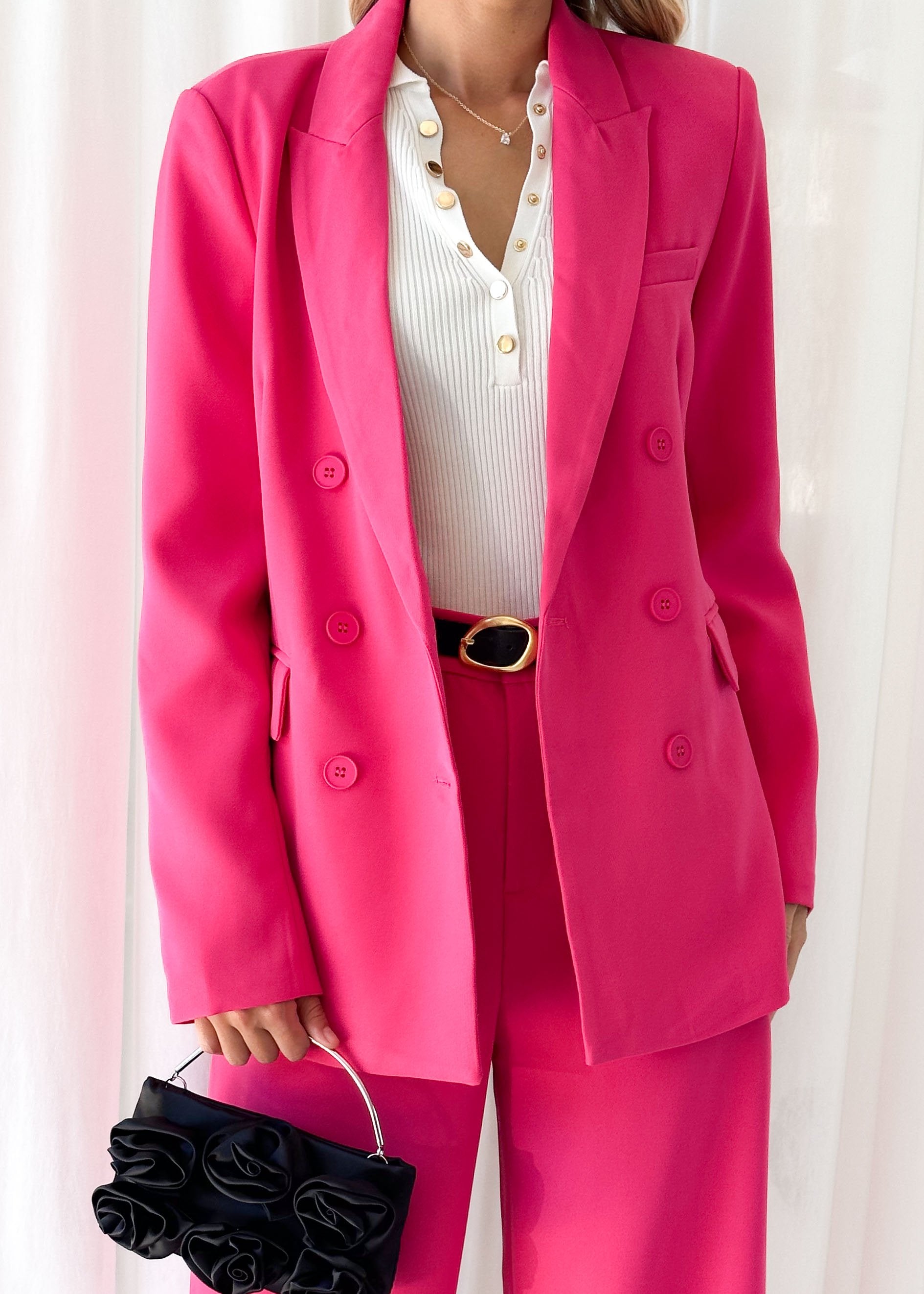 Corra Blazer - Hot Pink