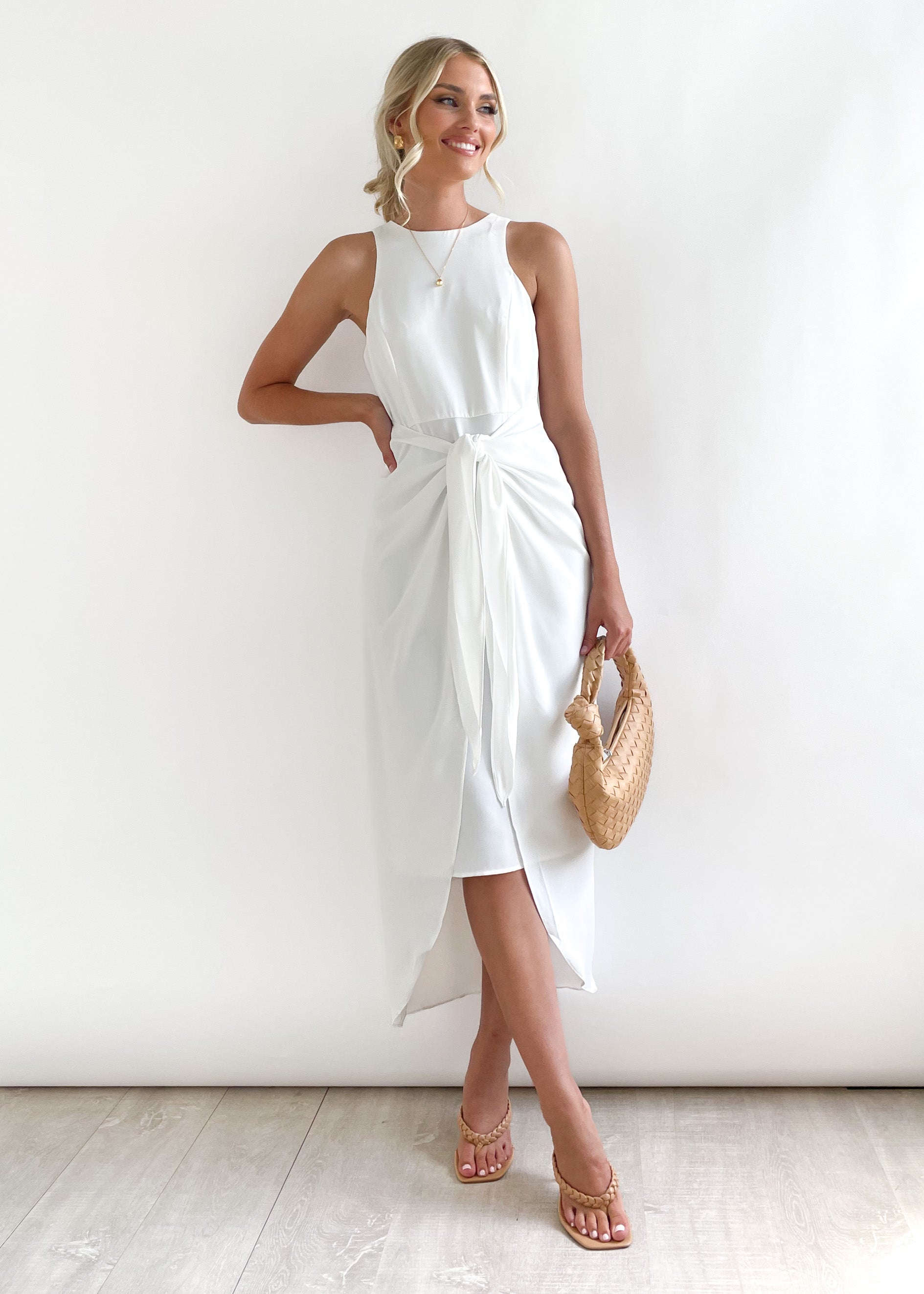 Bailin Midi Dress - Off White