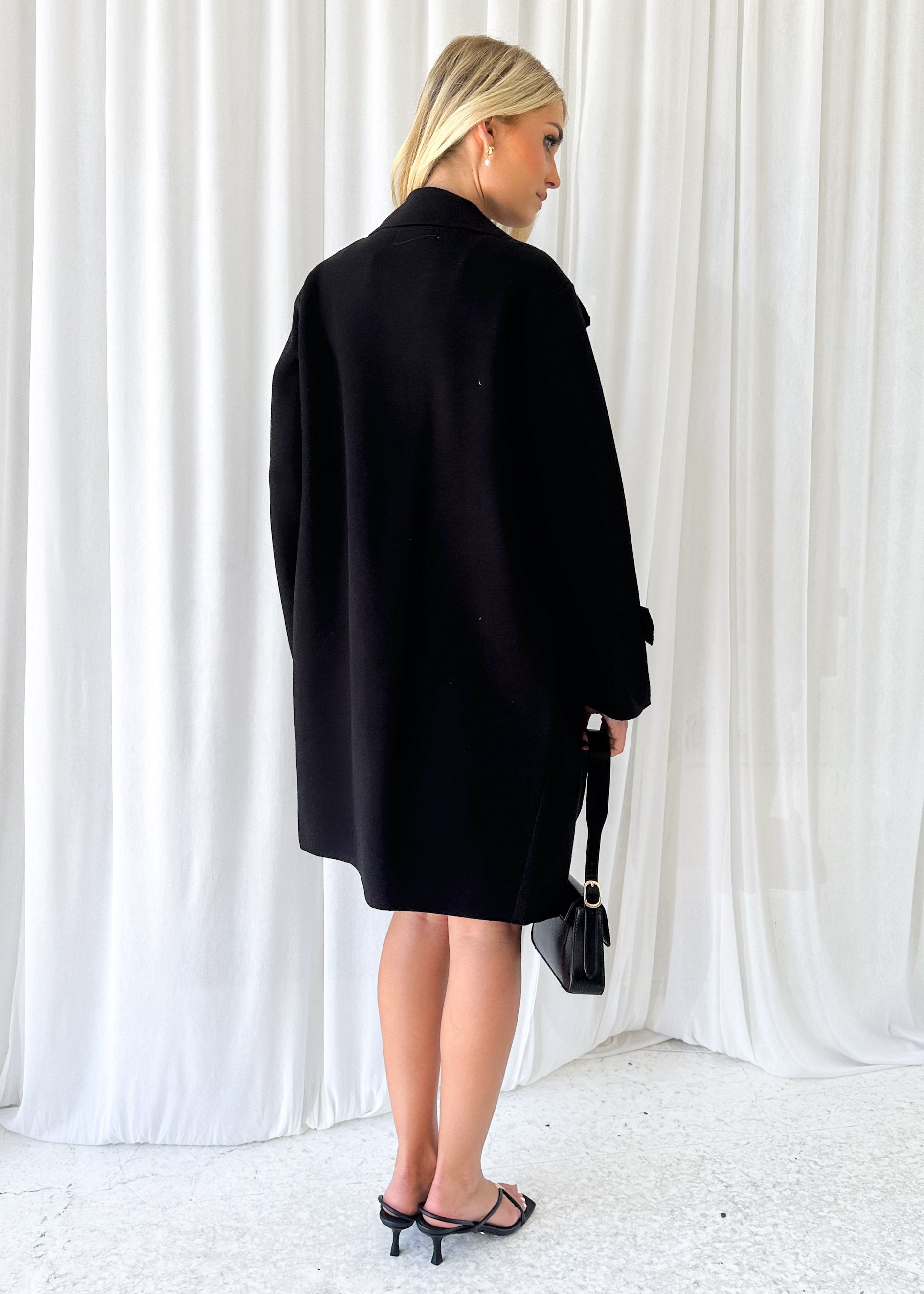 Chayso Knit Coat - Black