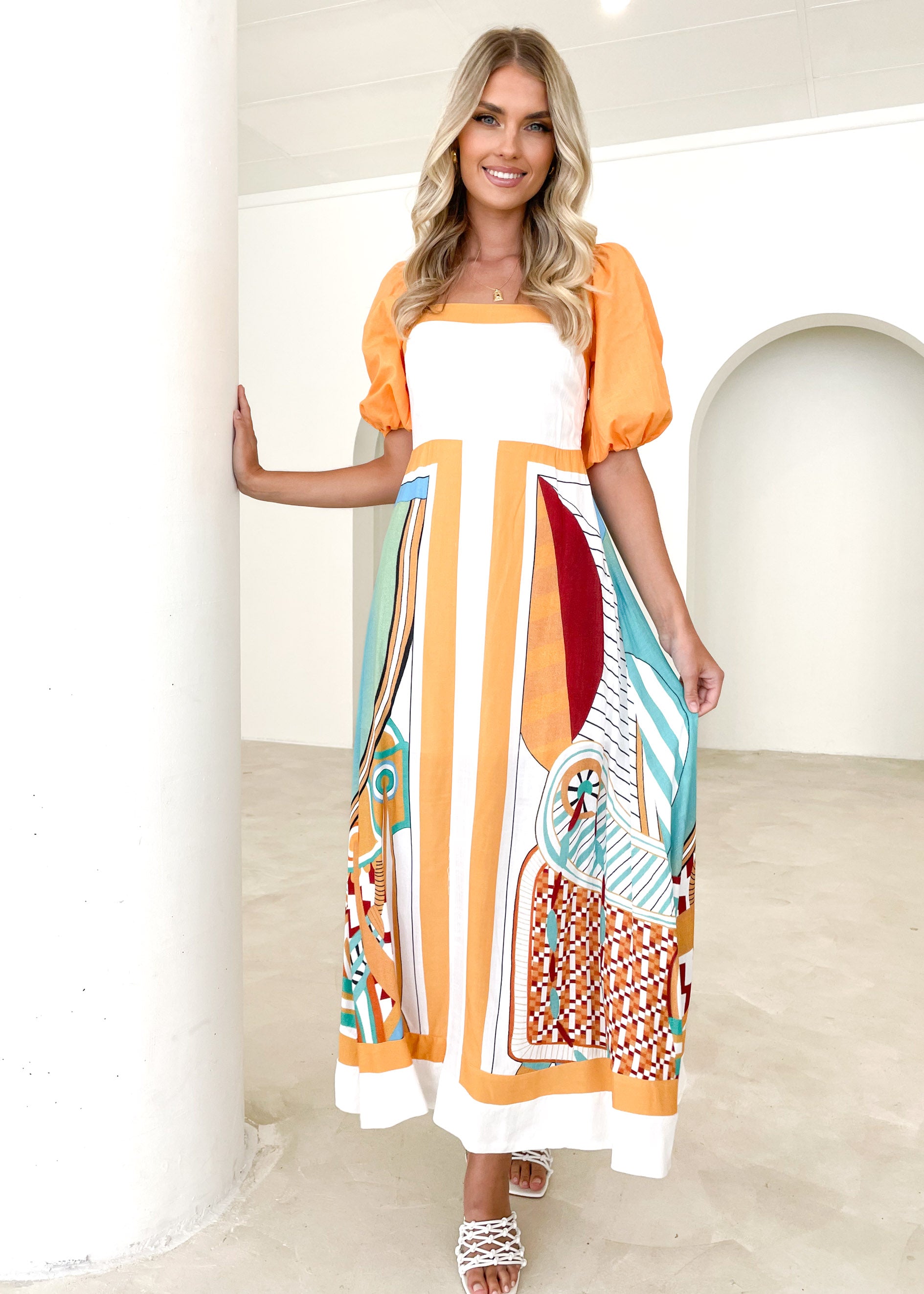 Marida Midi Dress - Moroccan Spice