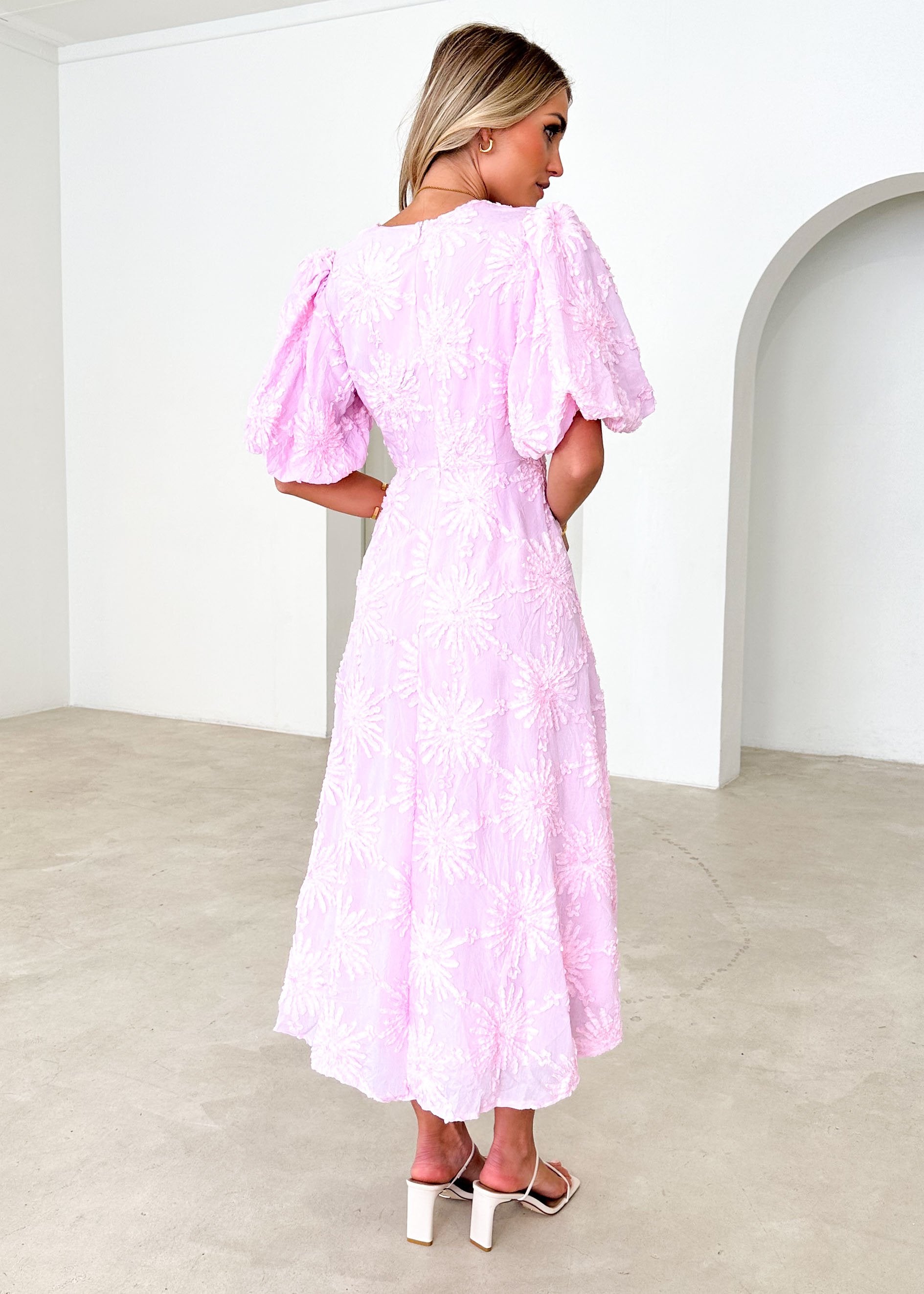 Azie Midi Dress - Pink
