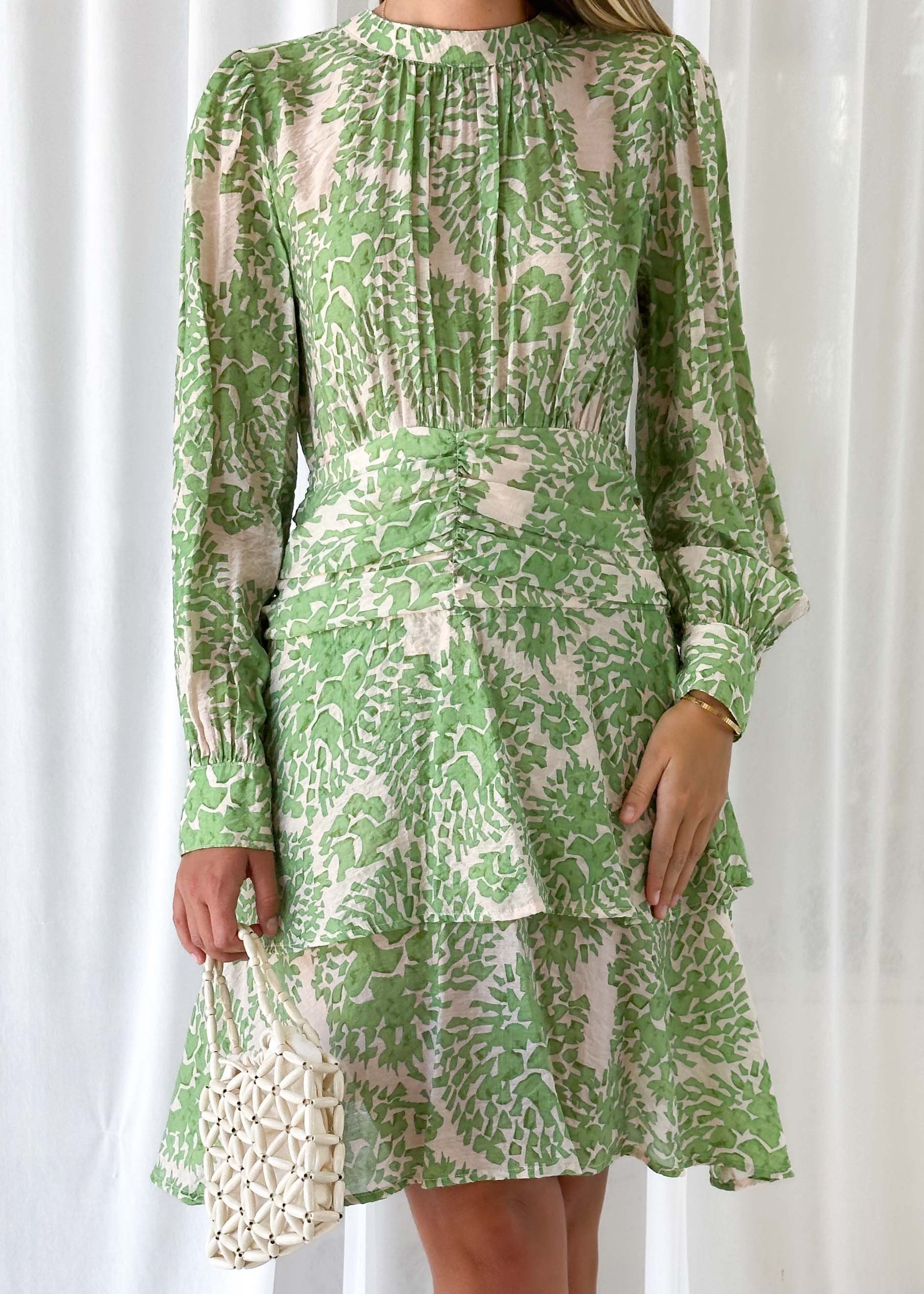 Emmett Dress - Green Abstract