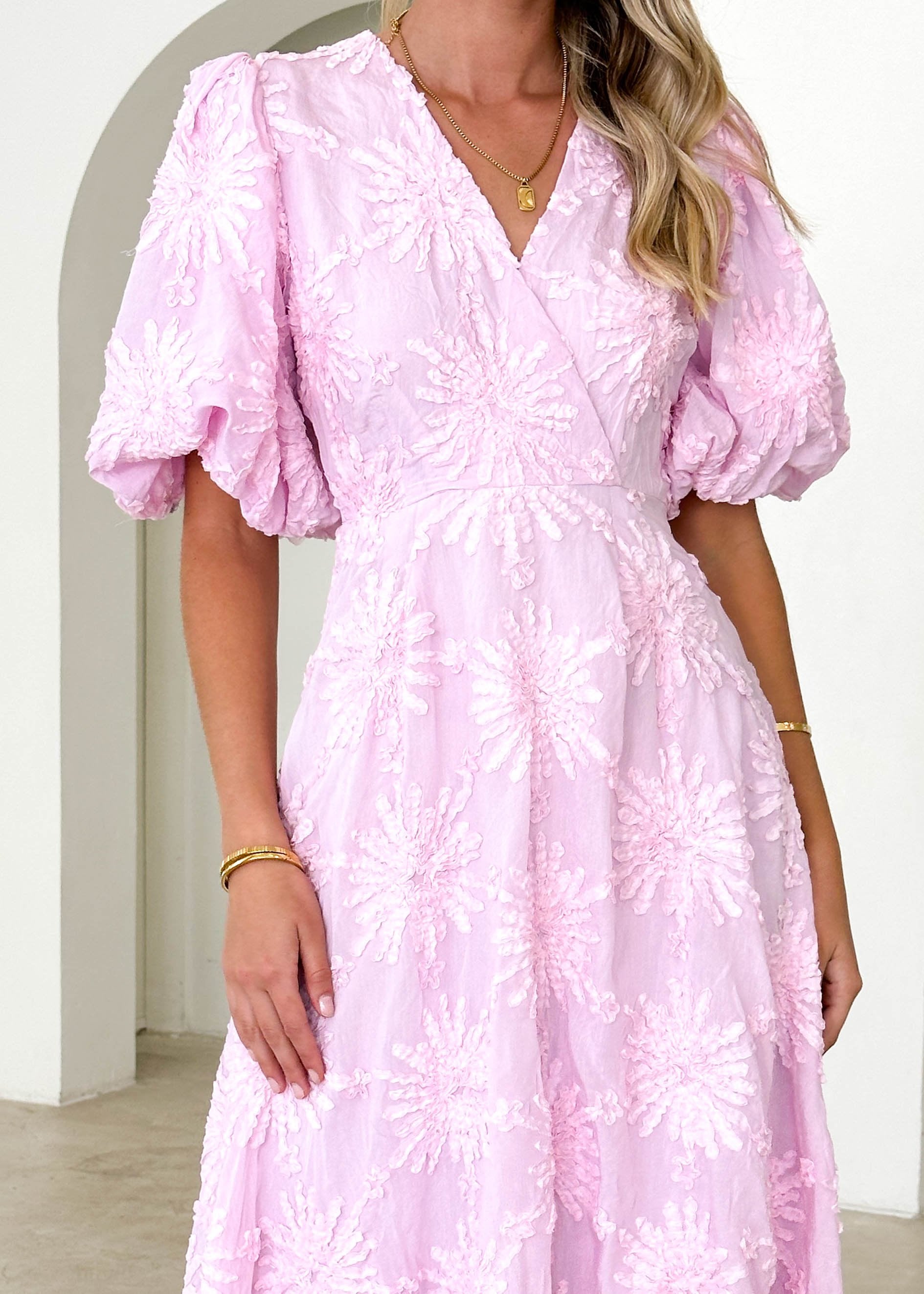 Azie Midi Dress - Pink