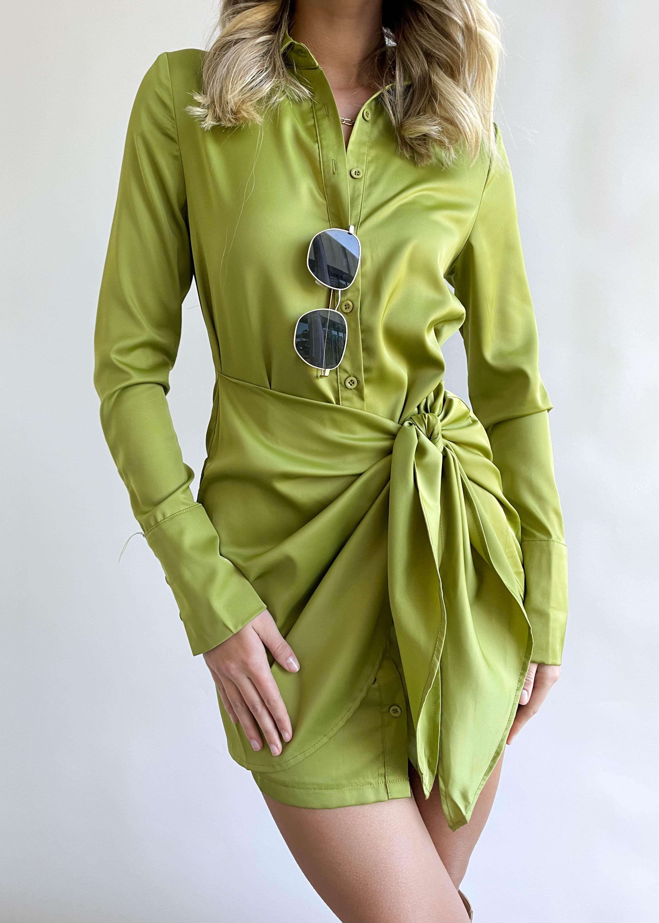 Soliana Shirt Dress - Olive