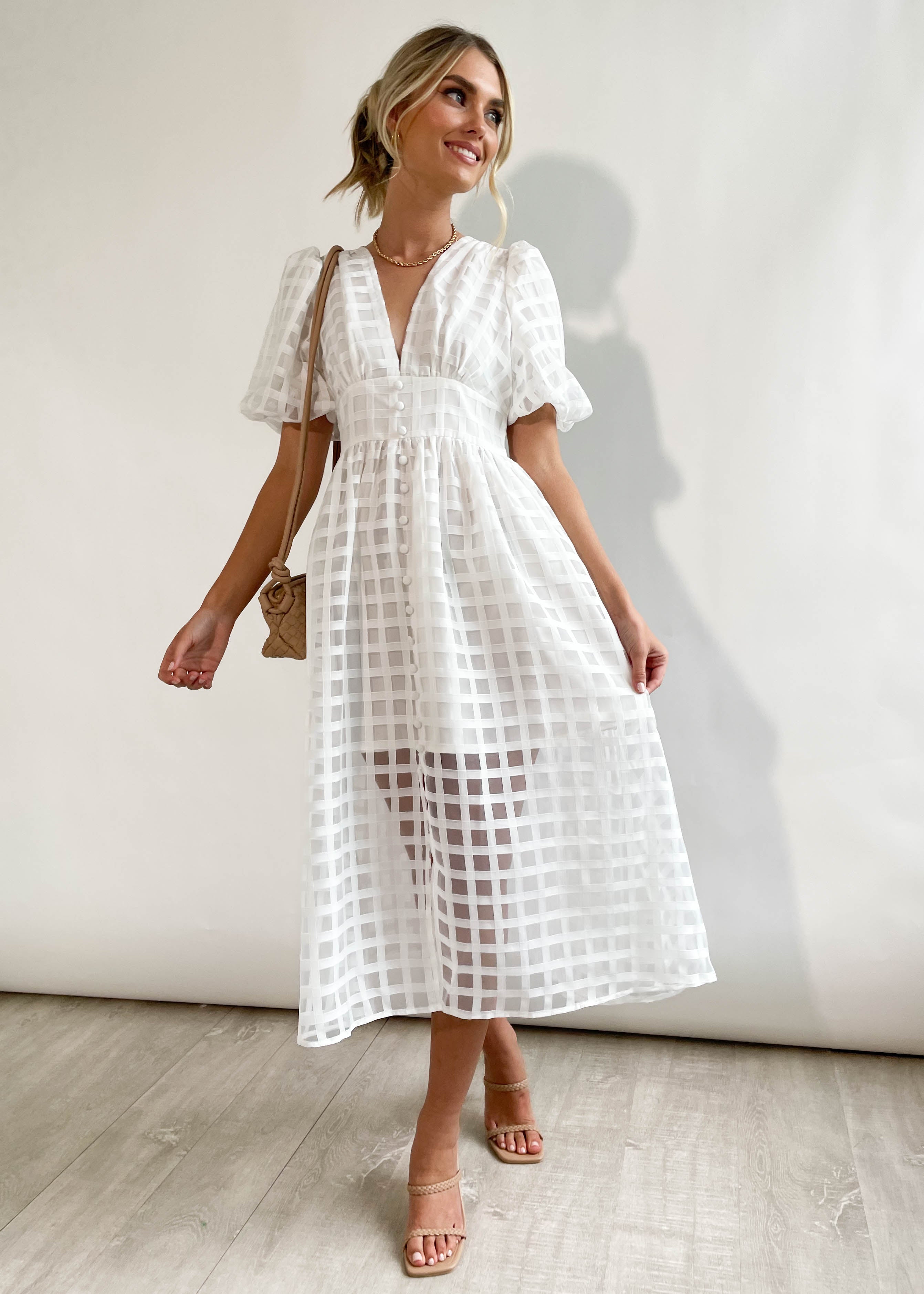 Wilkia Midi Dress - Off White