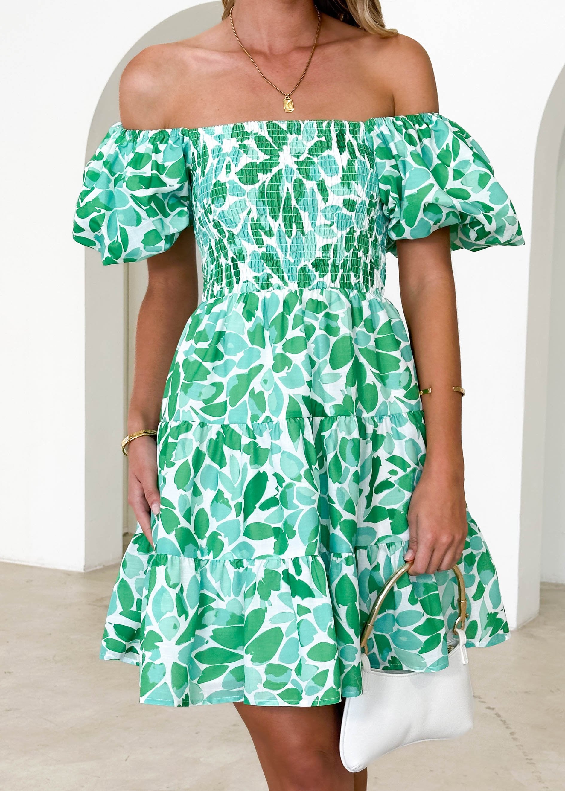 Ather Dress - Green Floral