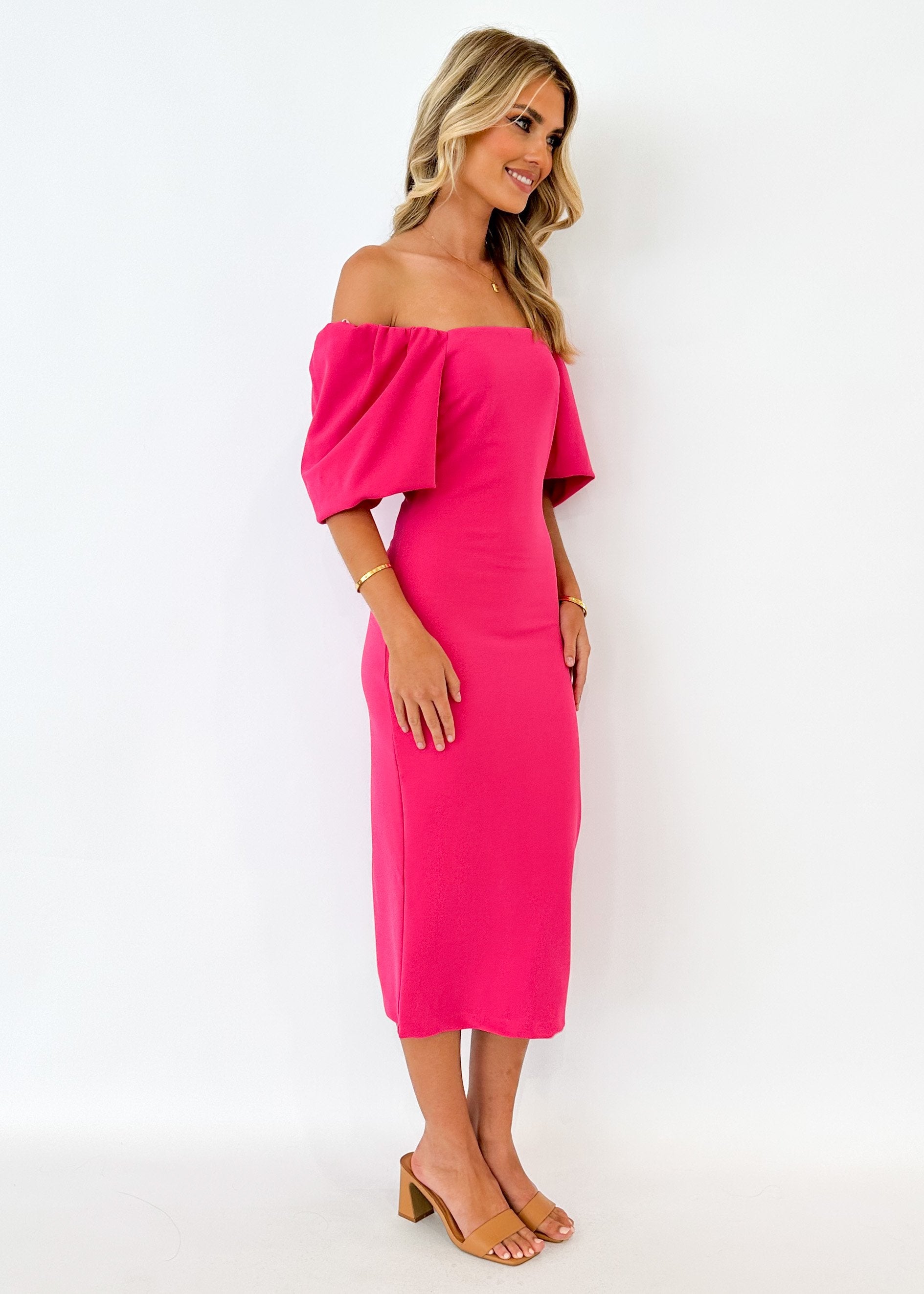 Gemima Midi Dress - Pink