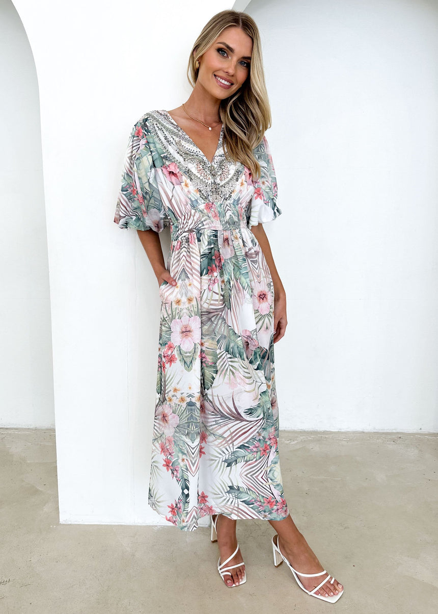 Aline Midi Dress - Hawaiian Gem