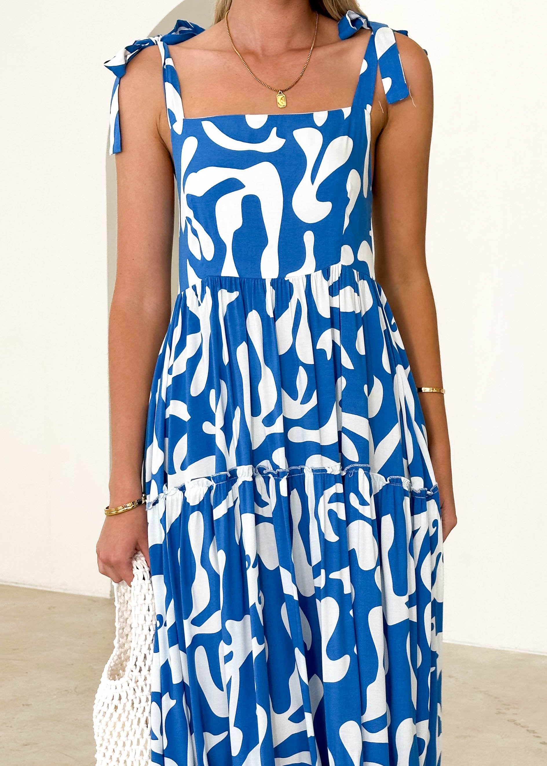 Klarah Maxi Dress - Blue Floral