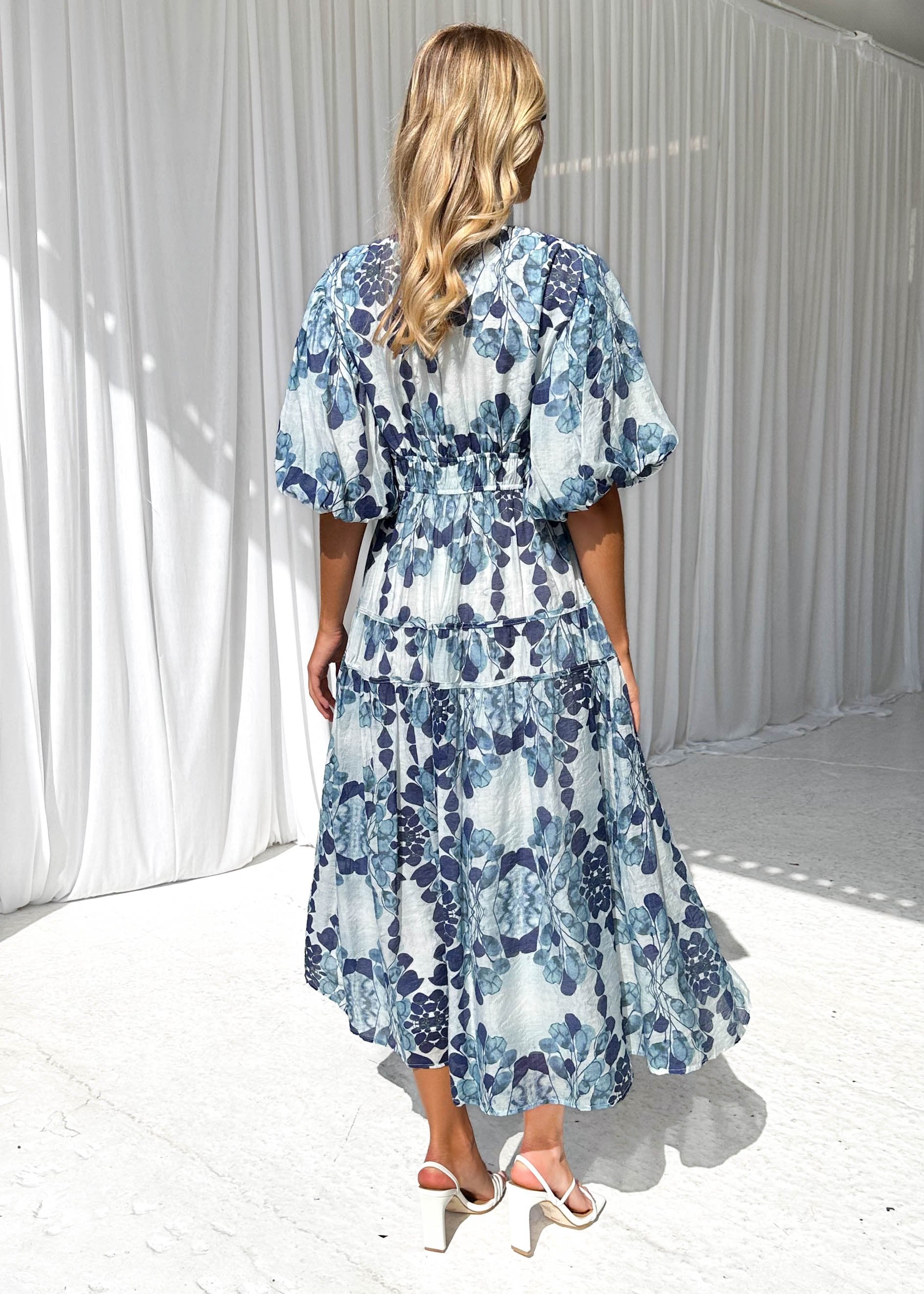 Pleighton Midi Dress - Blue Blossom