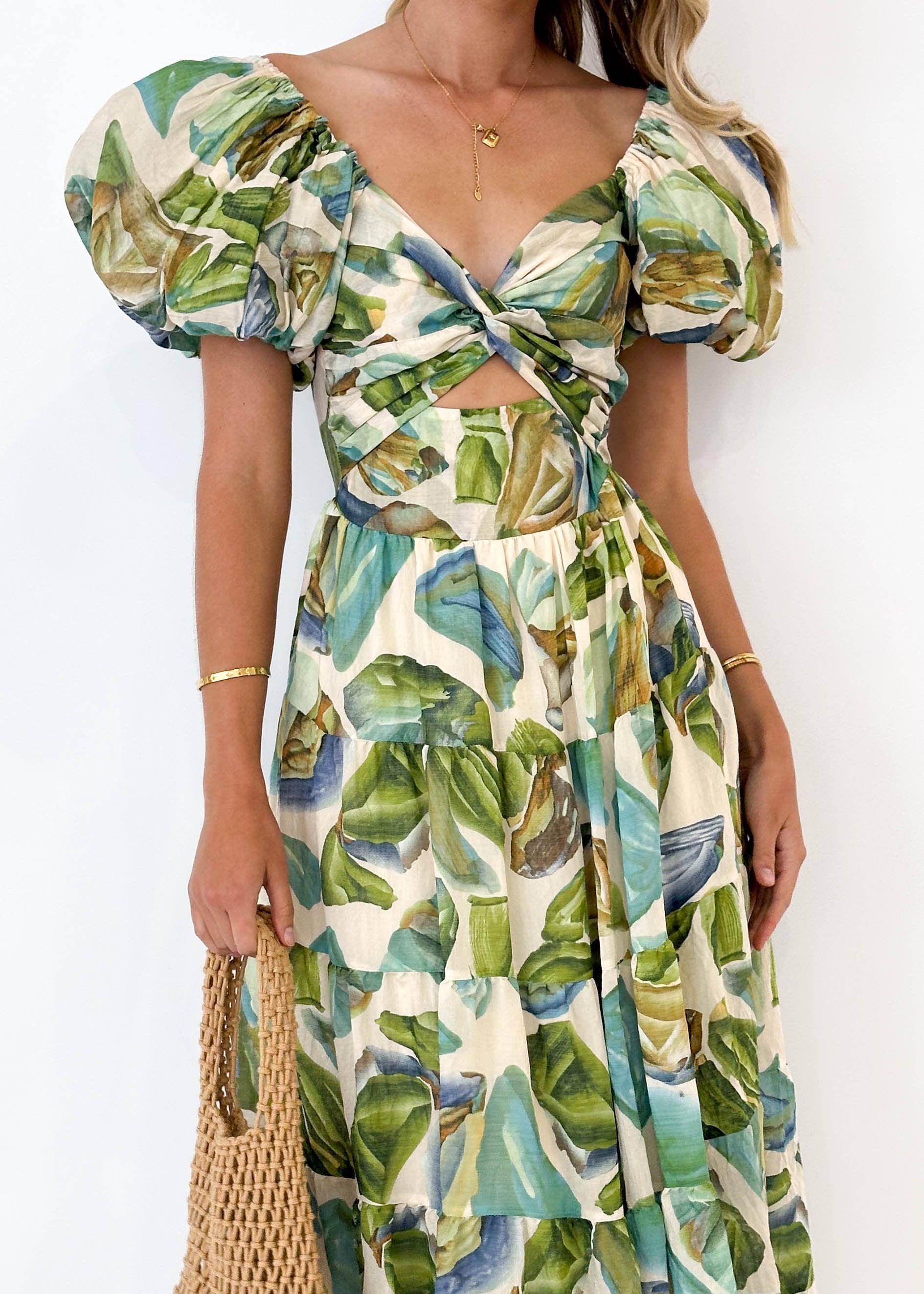 Emira Maxi Dress - Fern Abstract