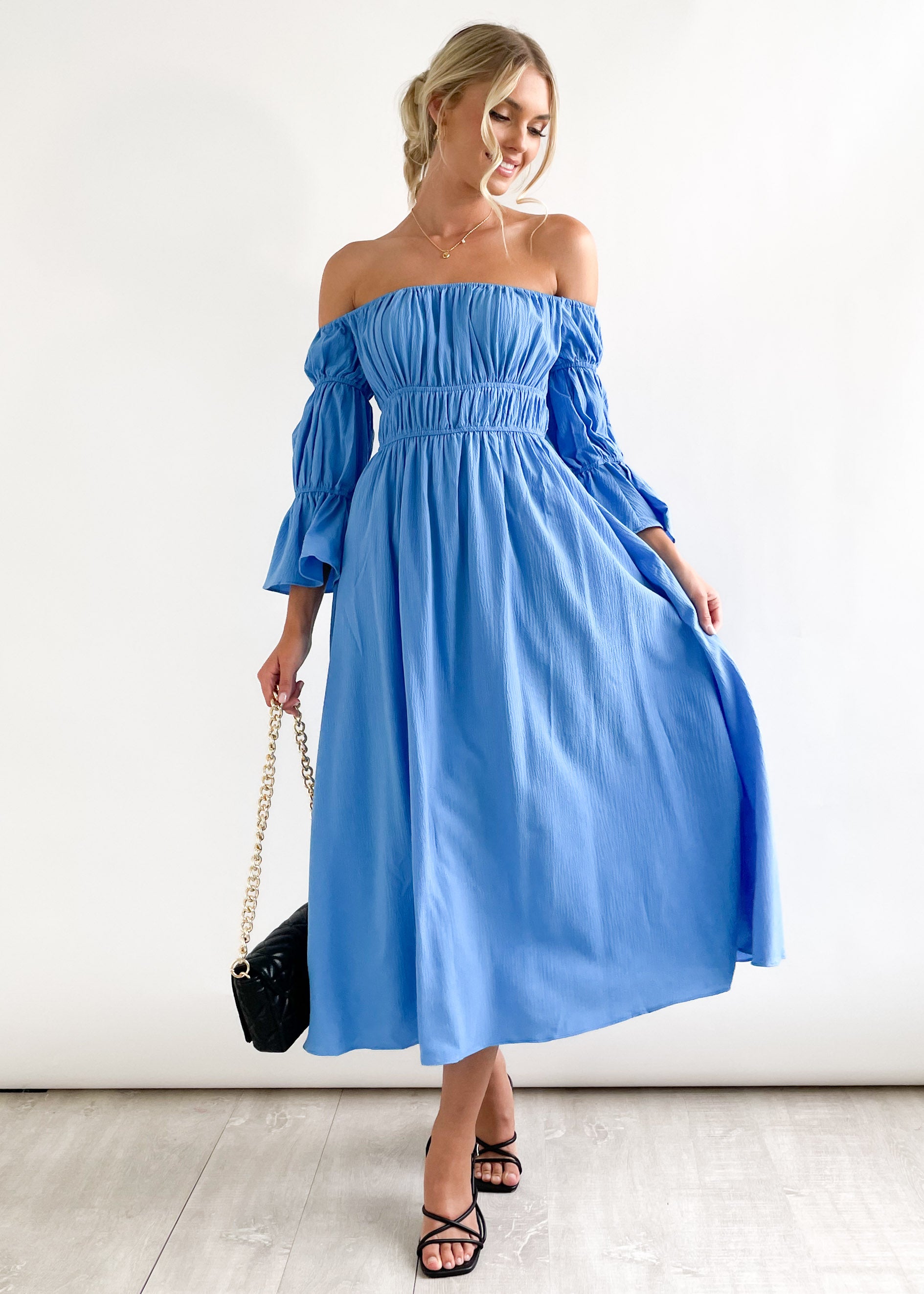 Marylou Midi Dress - Cornflower Blue