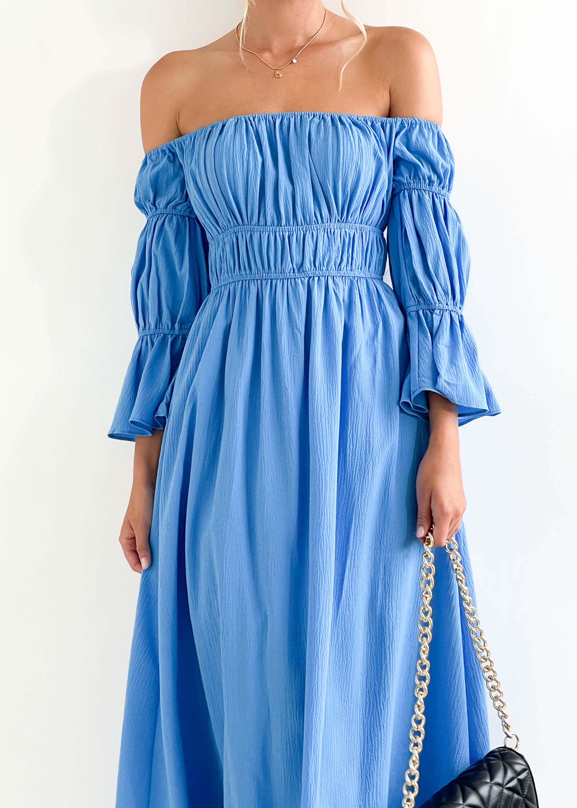 Marylou Midi Dress - Cornflower Blue