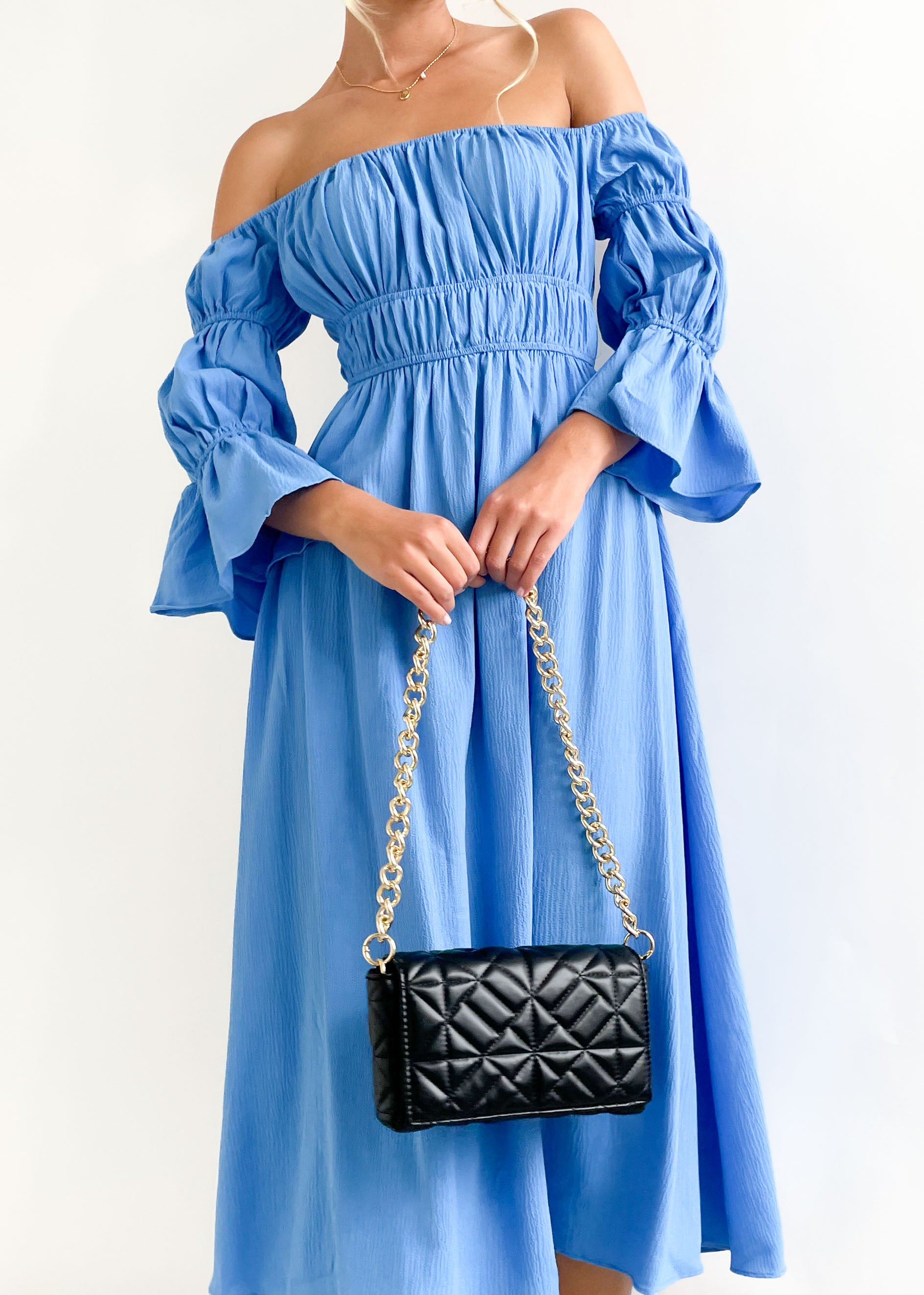 Marylou Midi Dress - Cornflower Blue