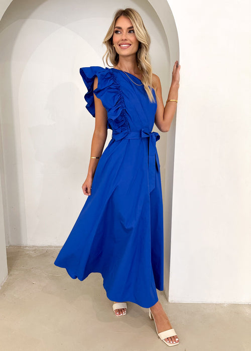 Listeno Maxi Dress - Blue Floral