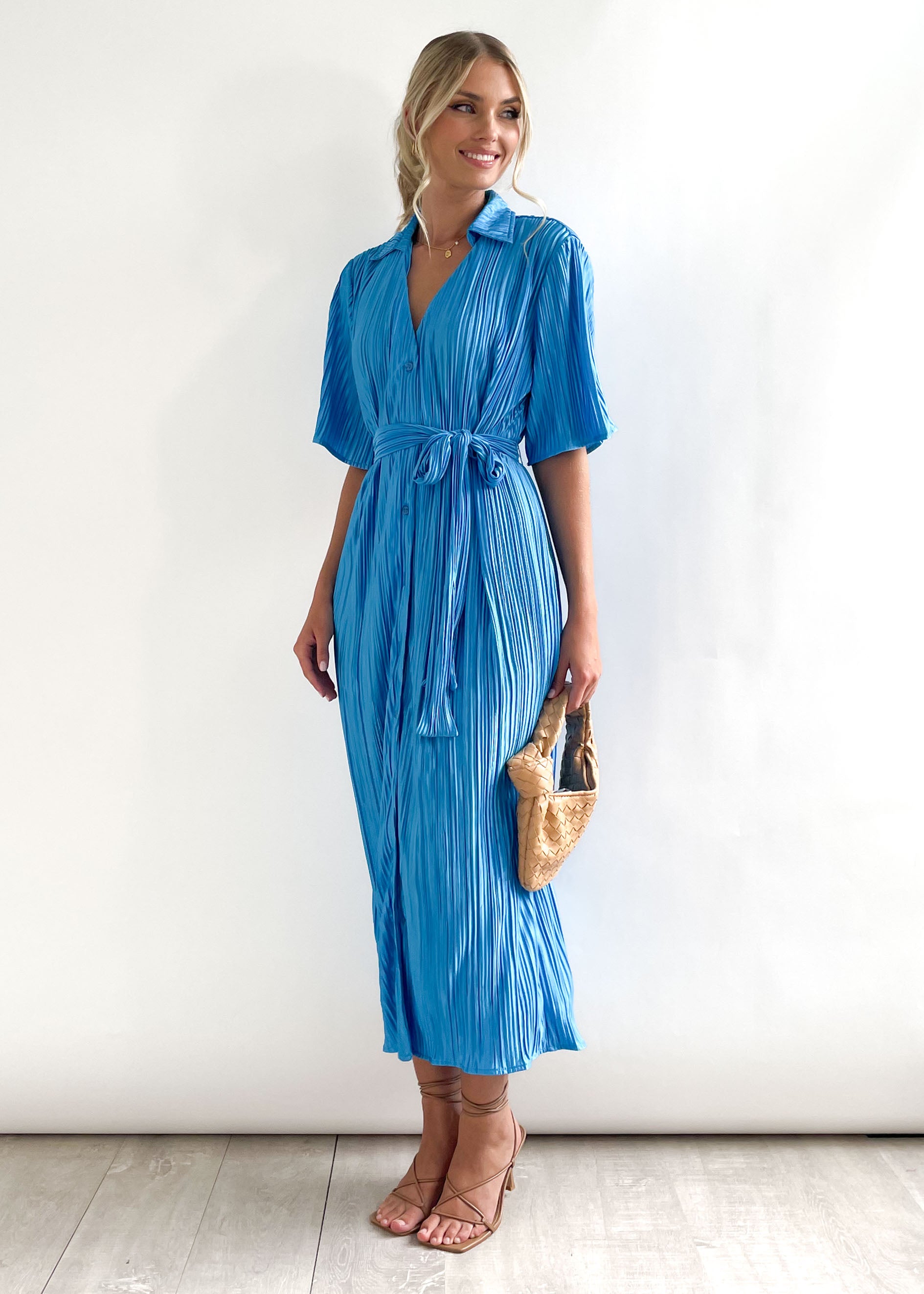 Terria Midi Dress - Blue