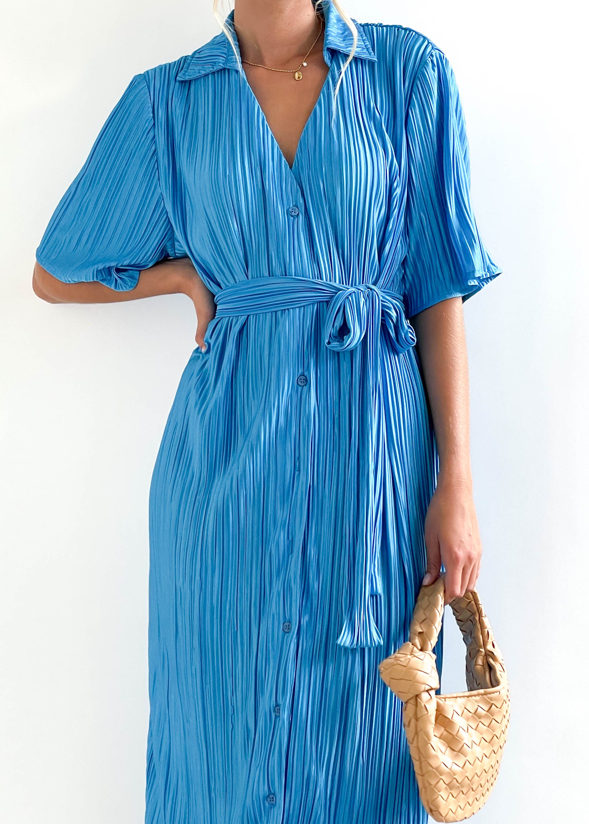 Terria Midi Dress - Blue