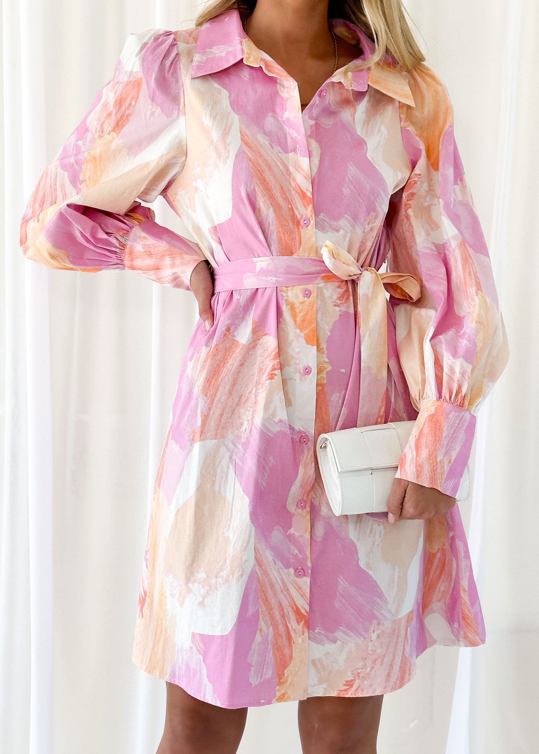Minervena Dress - Pink Splash