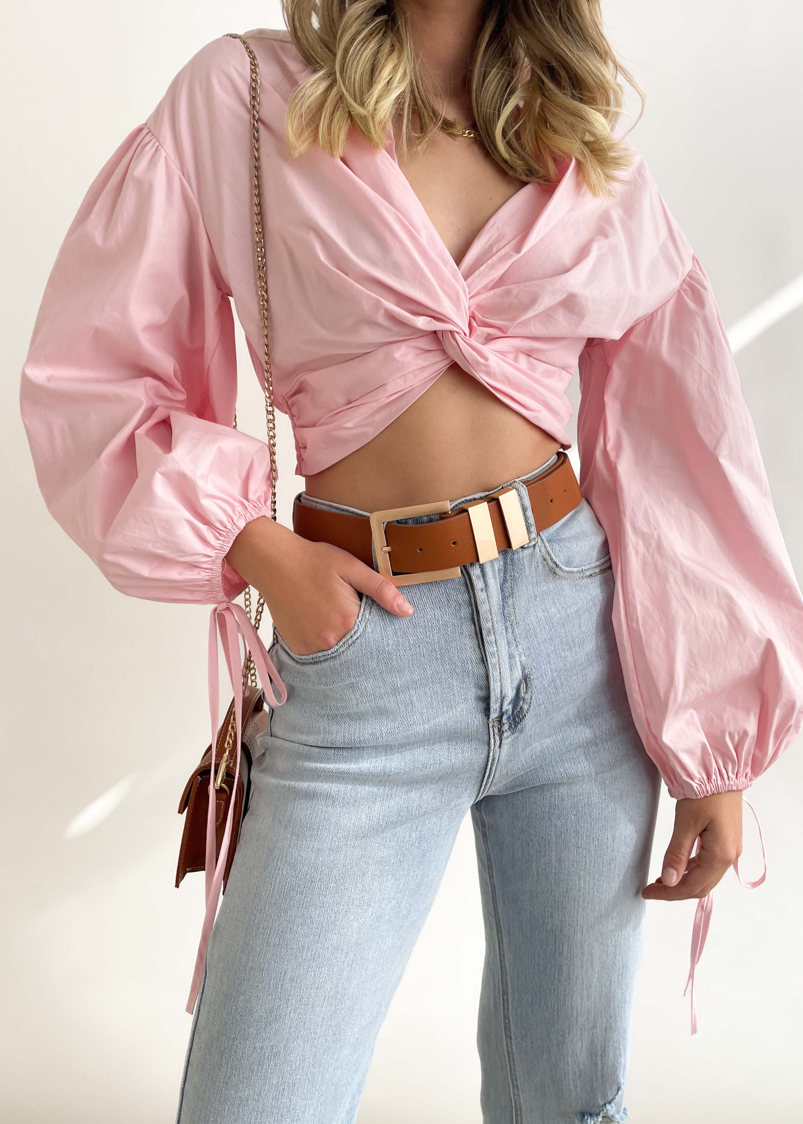 Simons Cropped Blouse - Blush