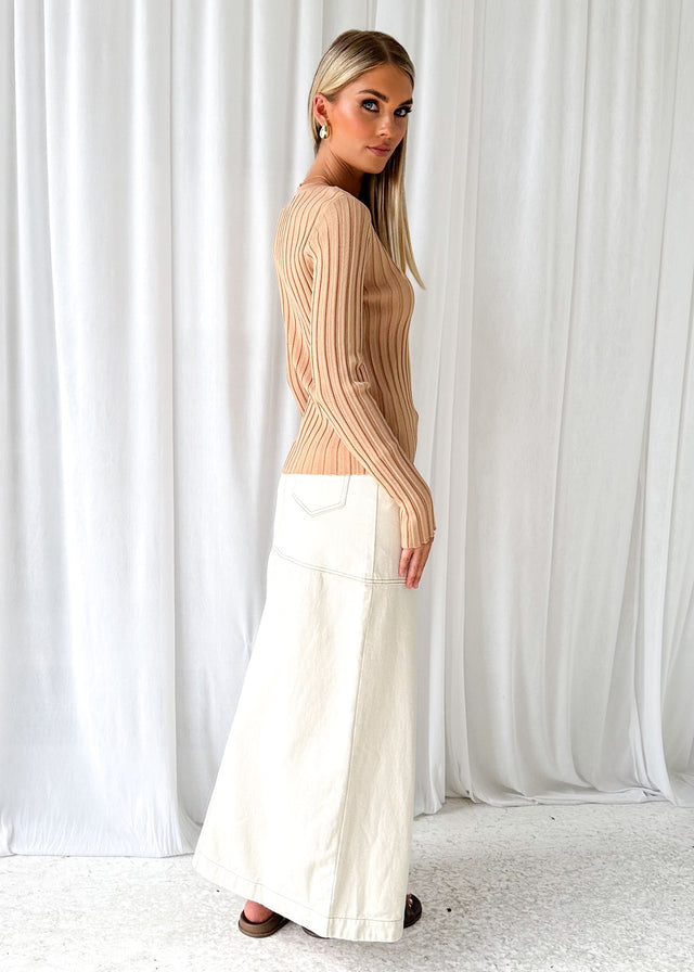 Kya Knit Top - Beige