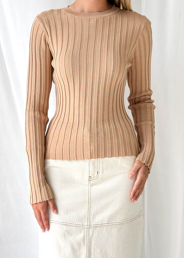 Kya Knit Top - Beige