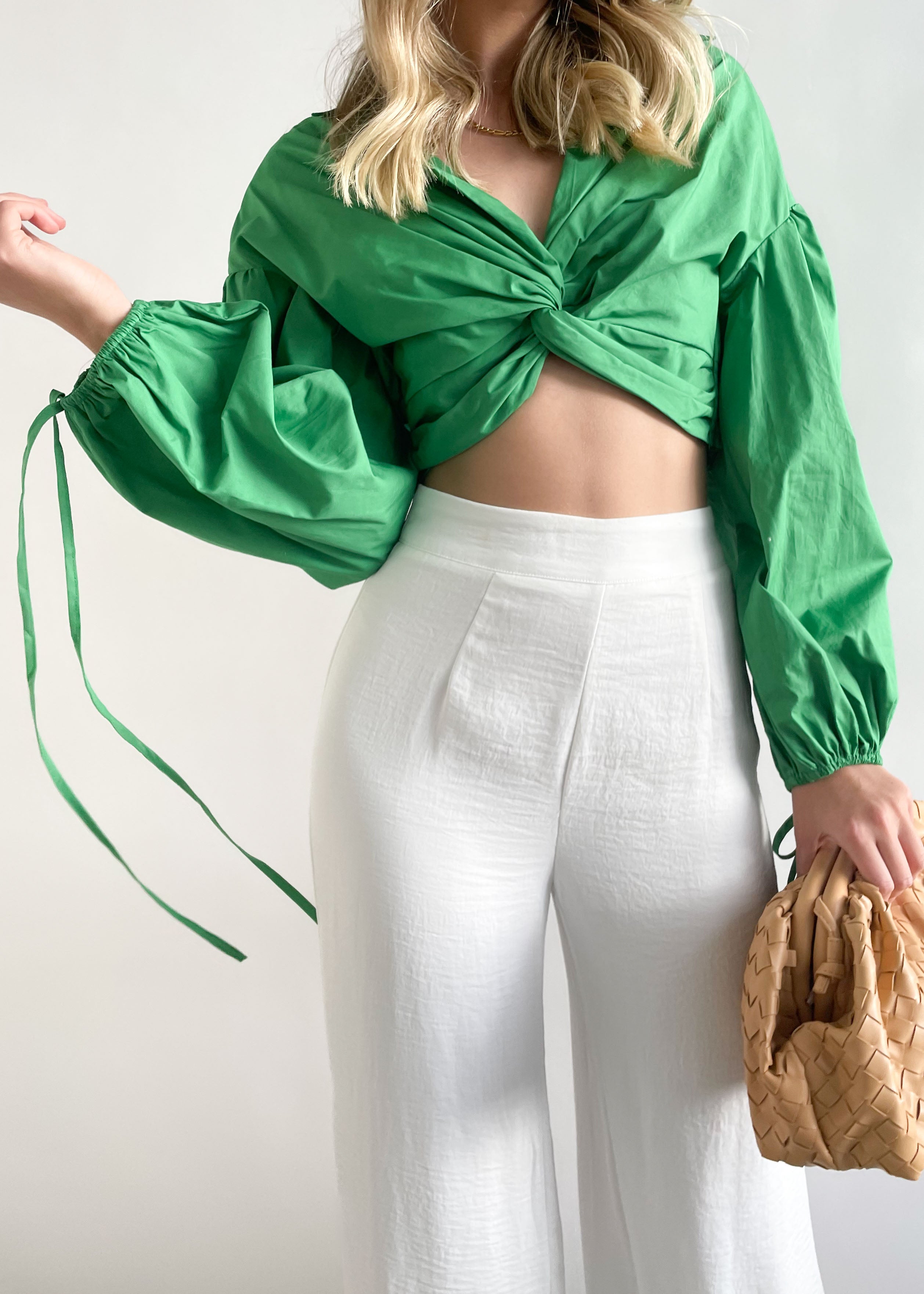 Simons Cropped Blouse - Green