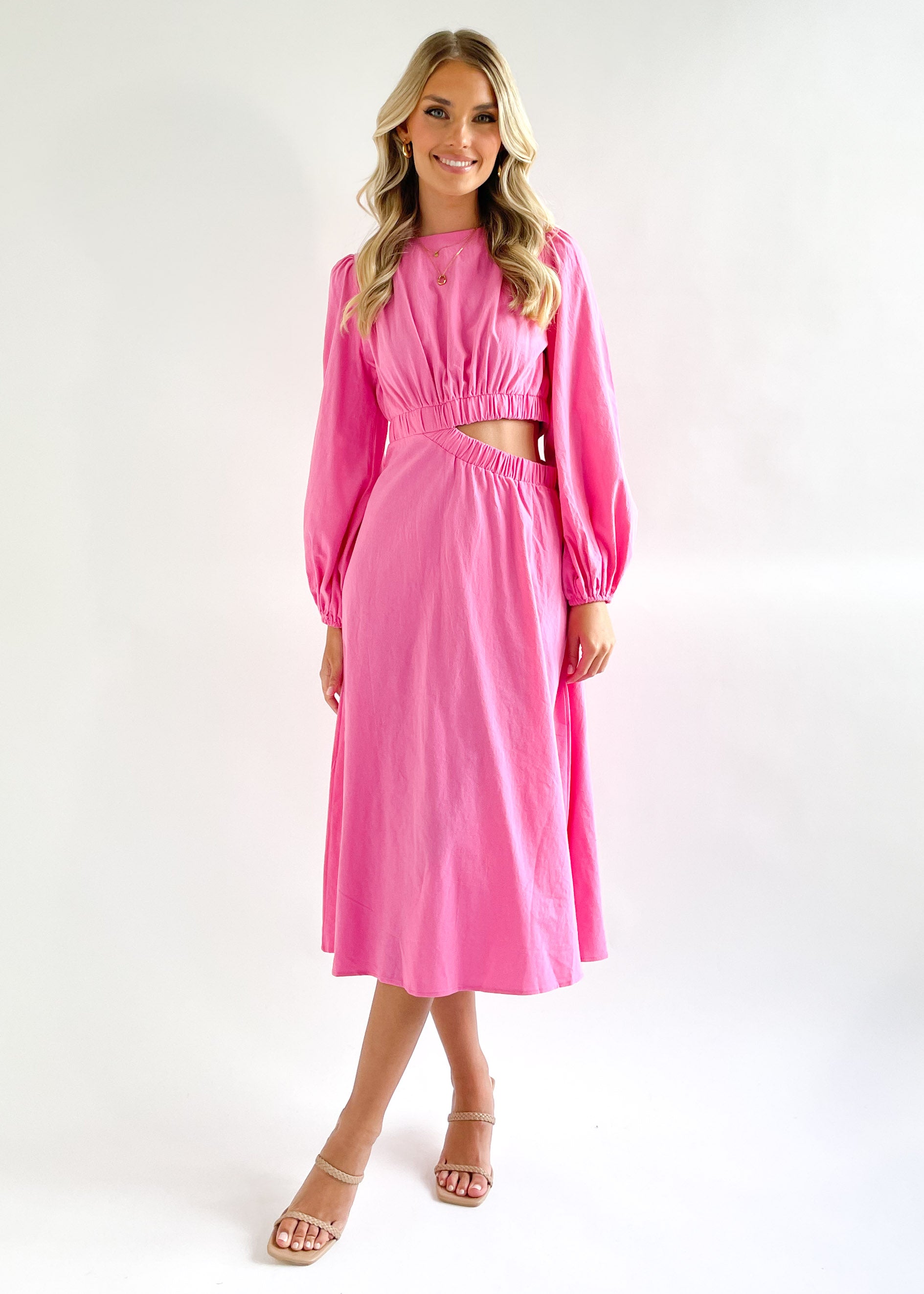 Comilla Midi Dress - Hot Pink