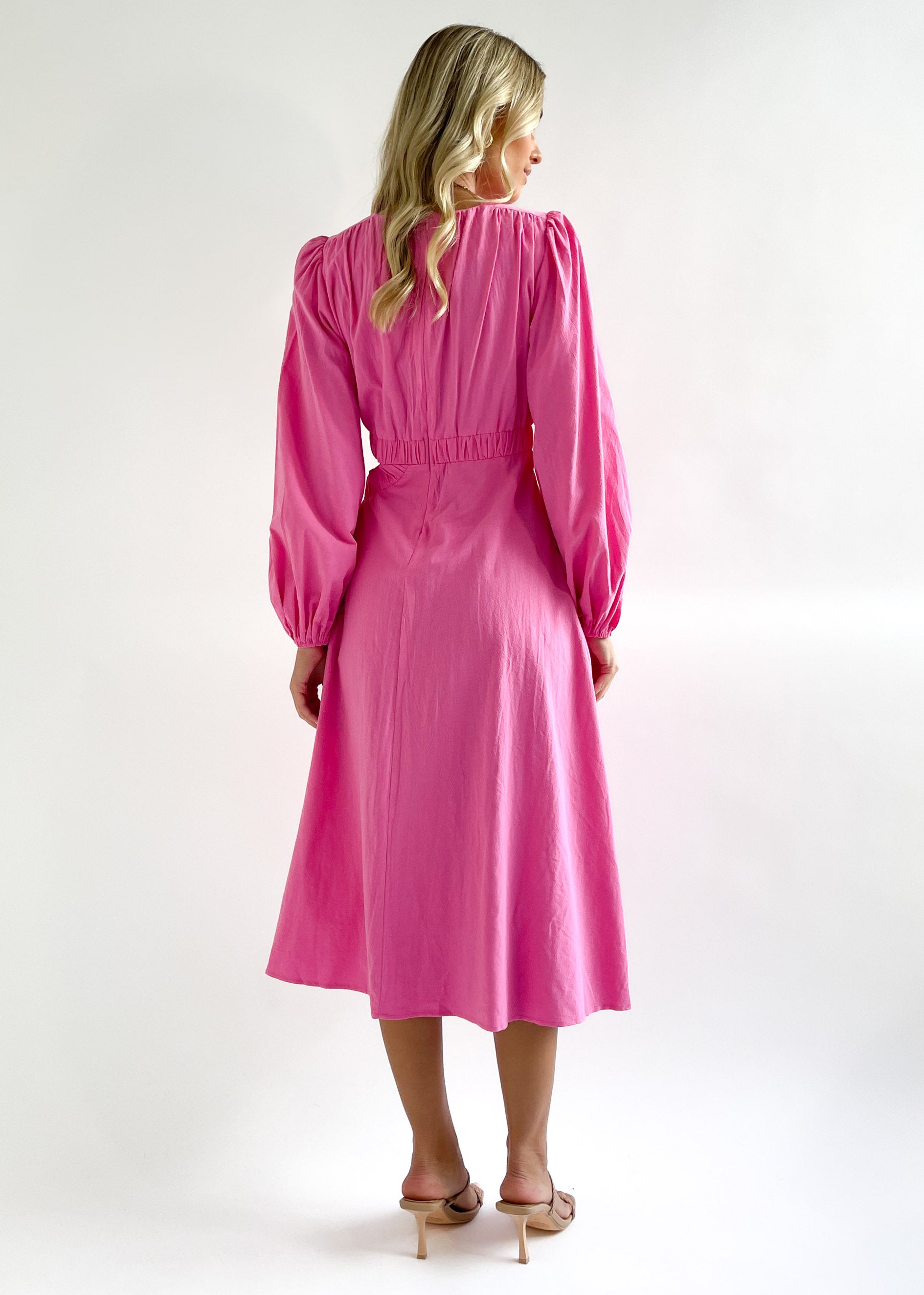 Comilla Midi Dress - Hot Pink