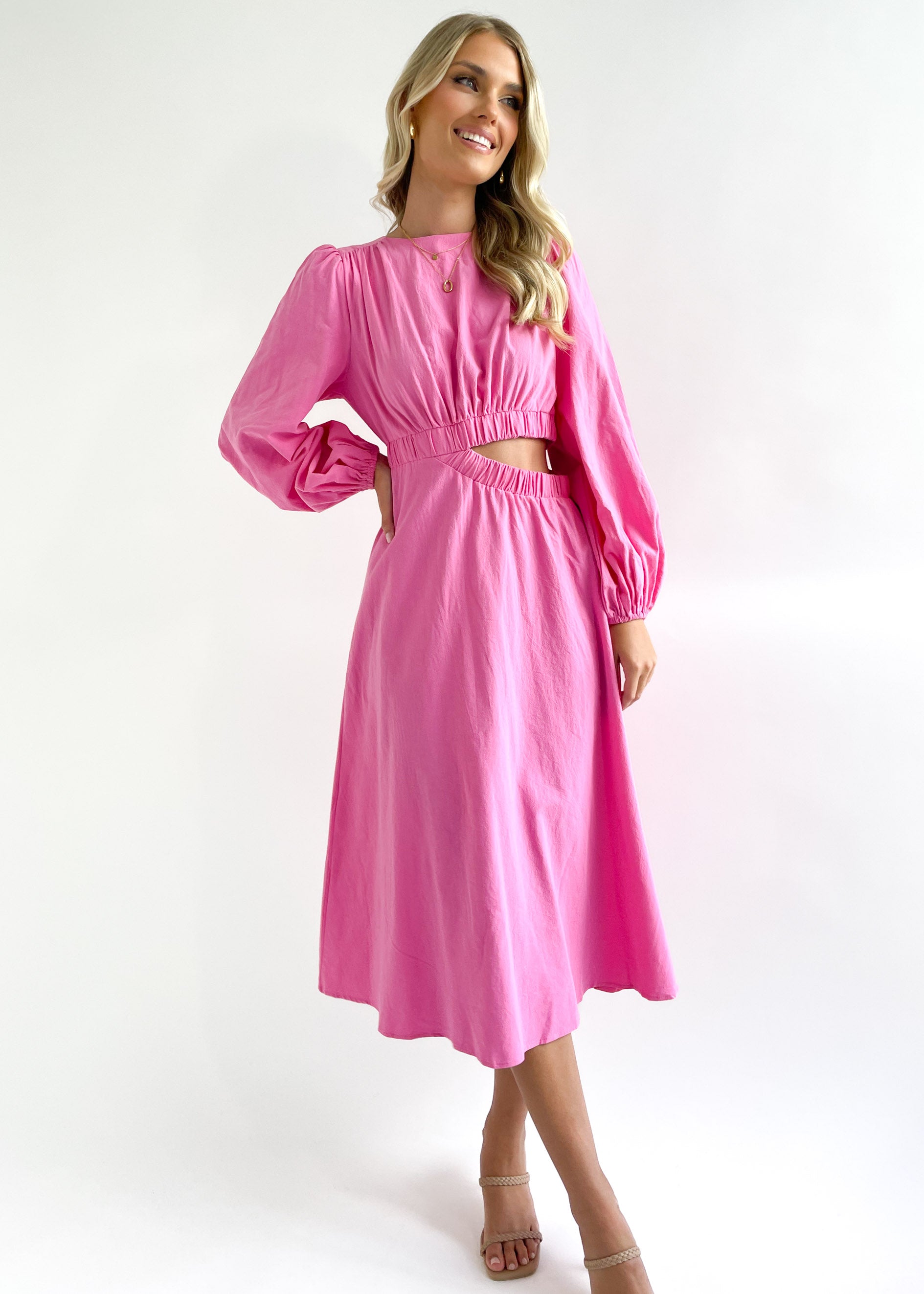 Comilla Midi Dress - Hot Pink