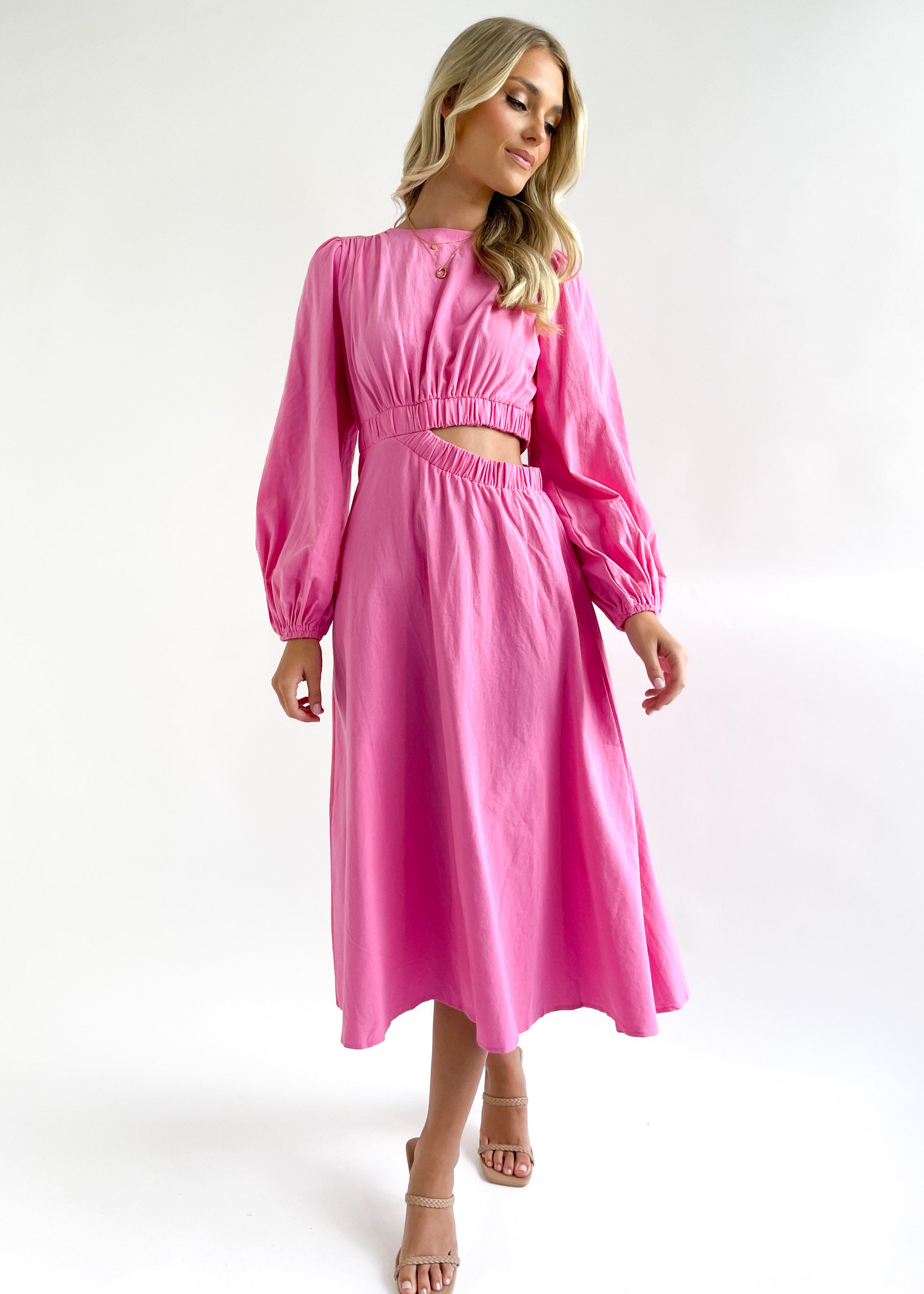 Comilla Midi Dress - Hot Pink