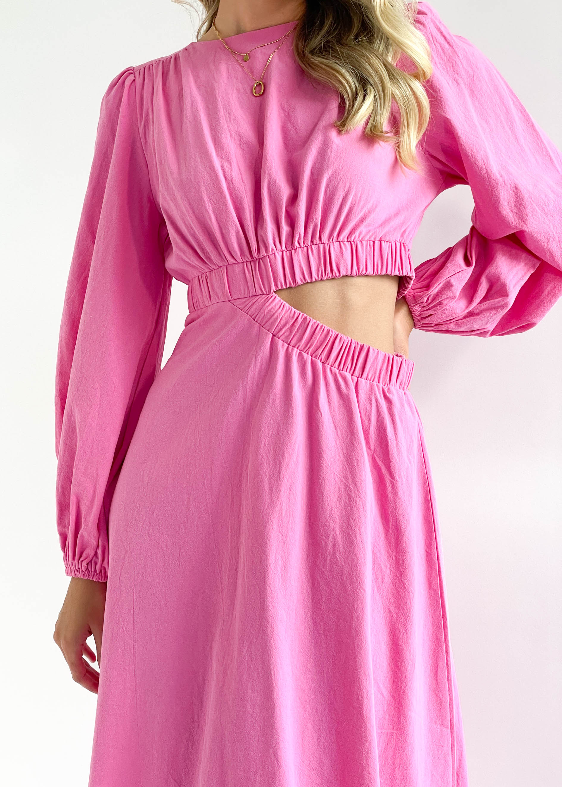 Comilla Midi Dress - Hot Pink