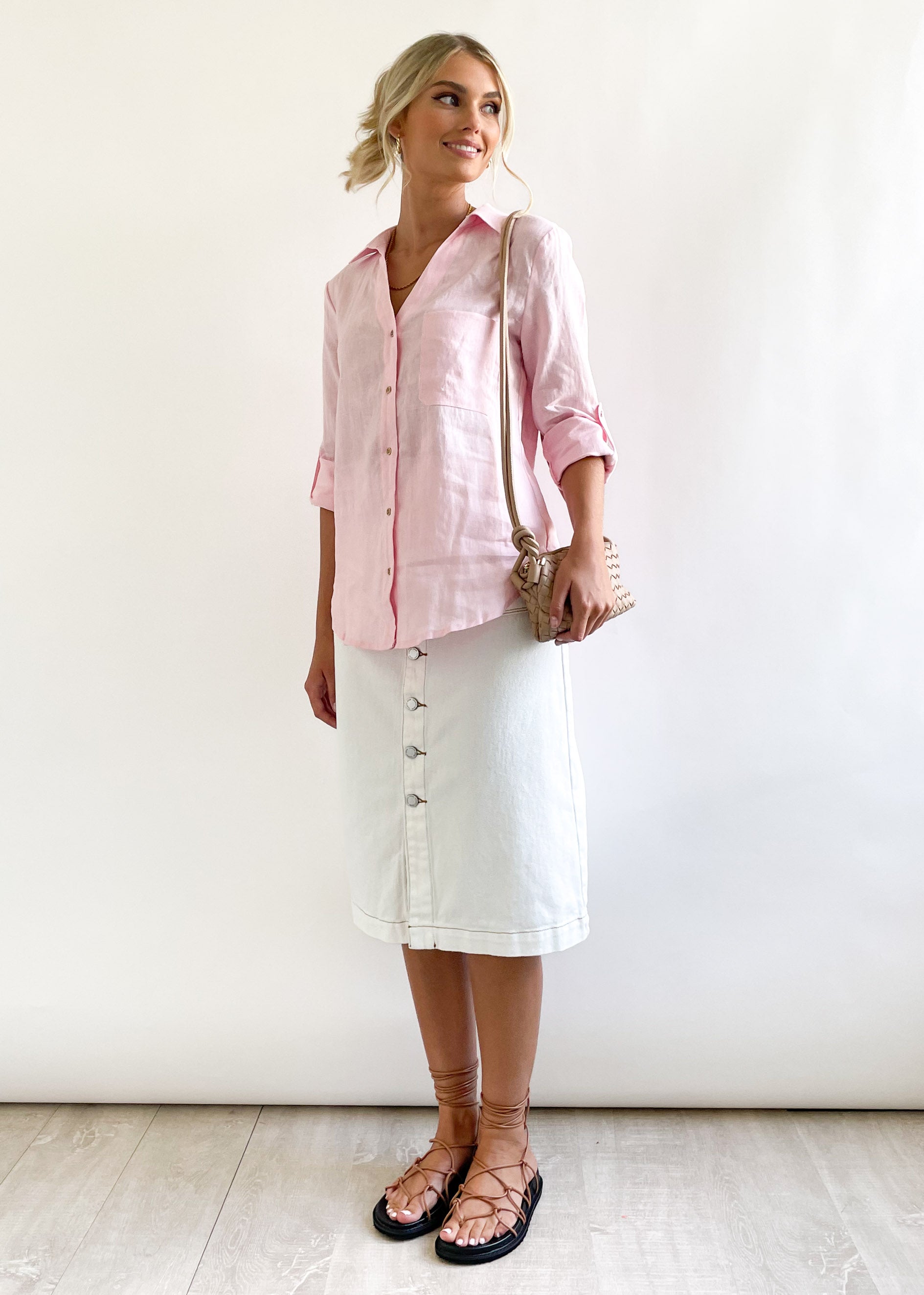 Muscari Linen Shirt - Blush