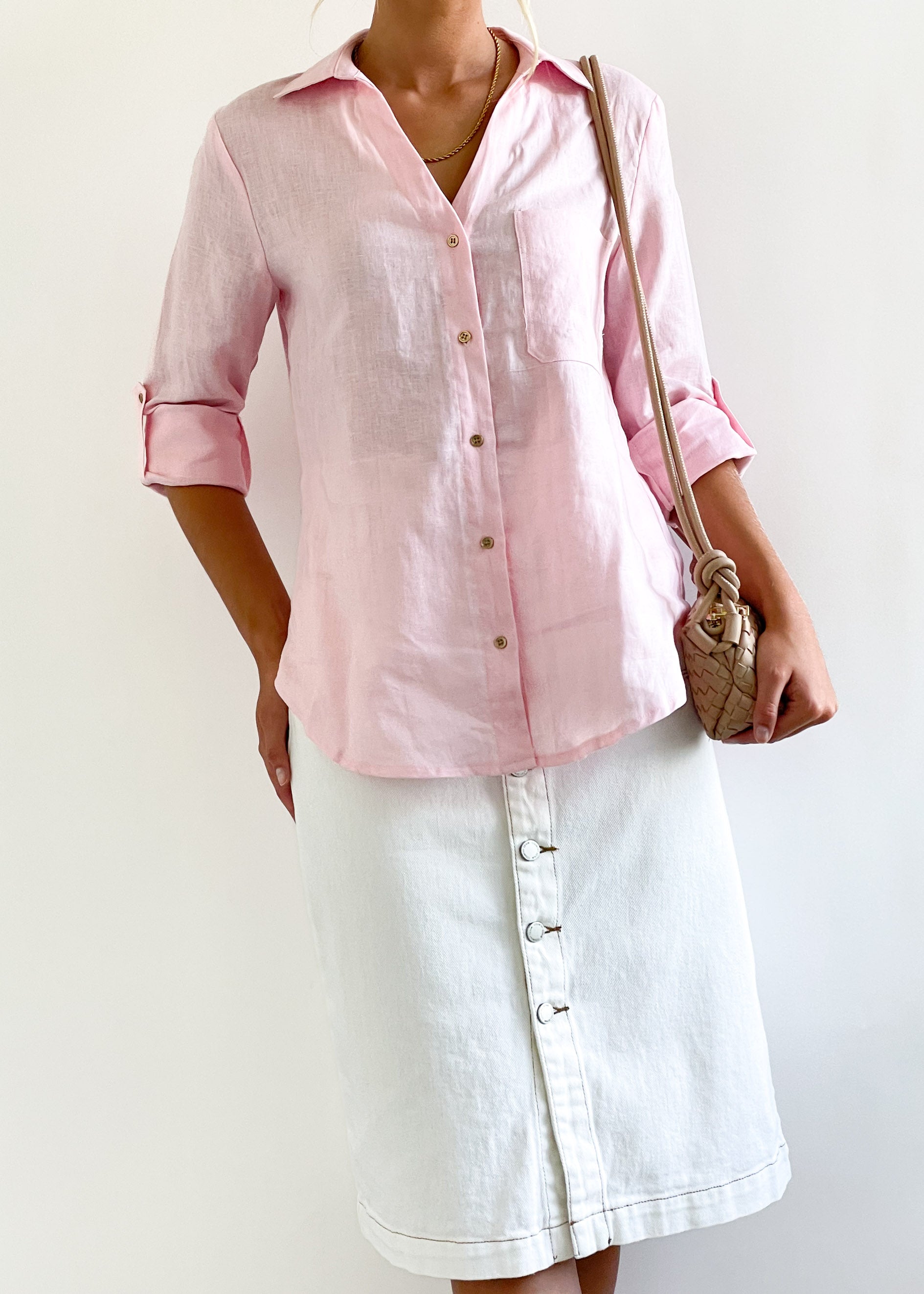 Muscari Linen Shirt - Blush