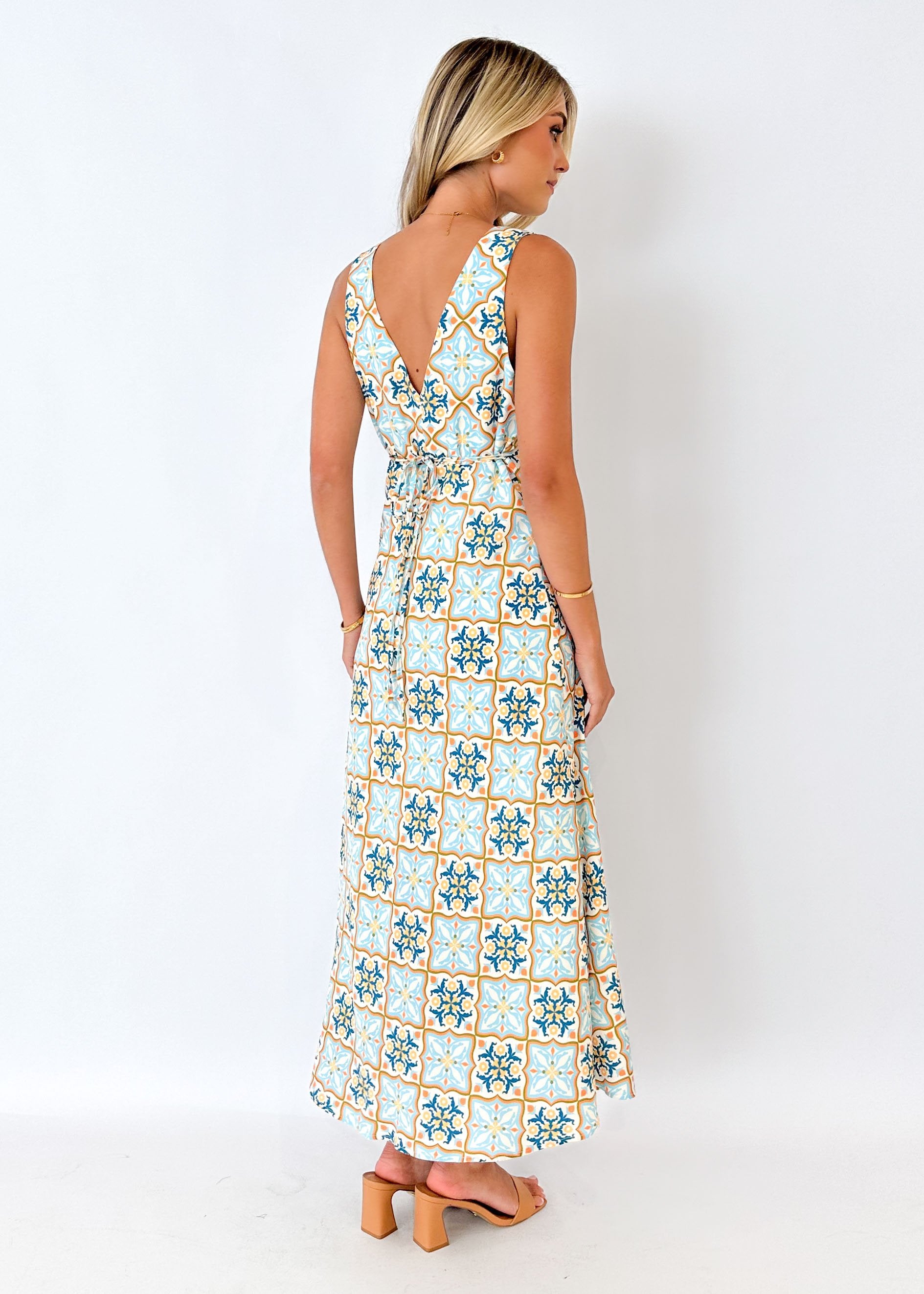 Caseo Maxi Dress - Moroccan Tile