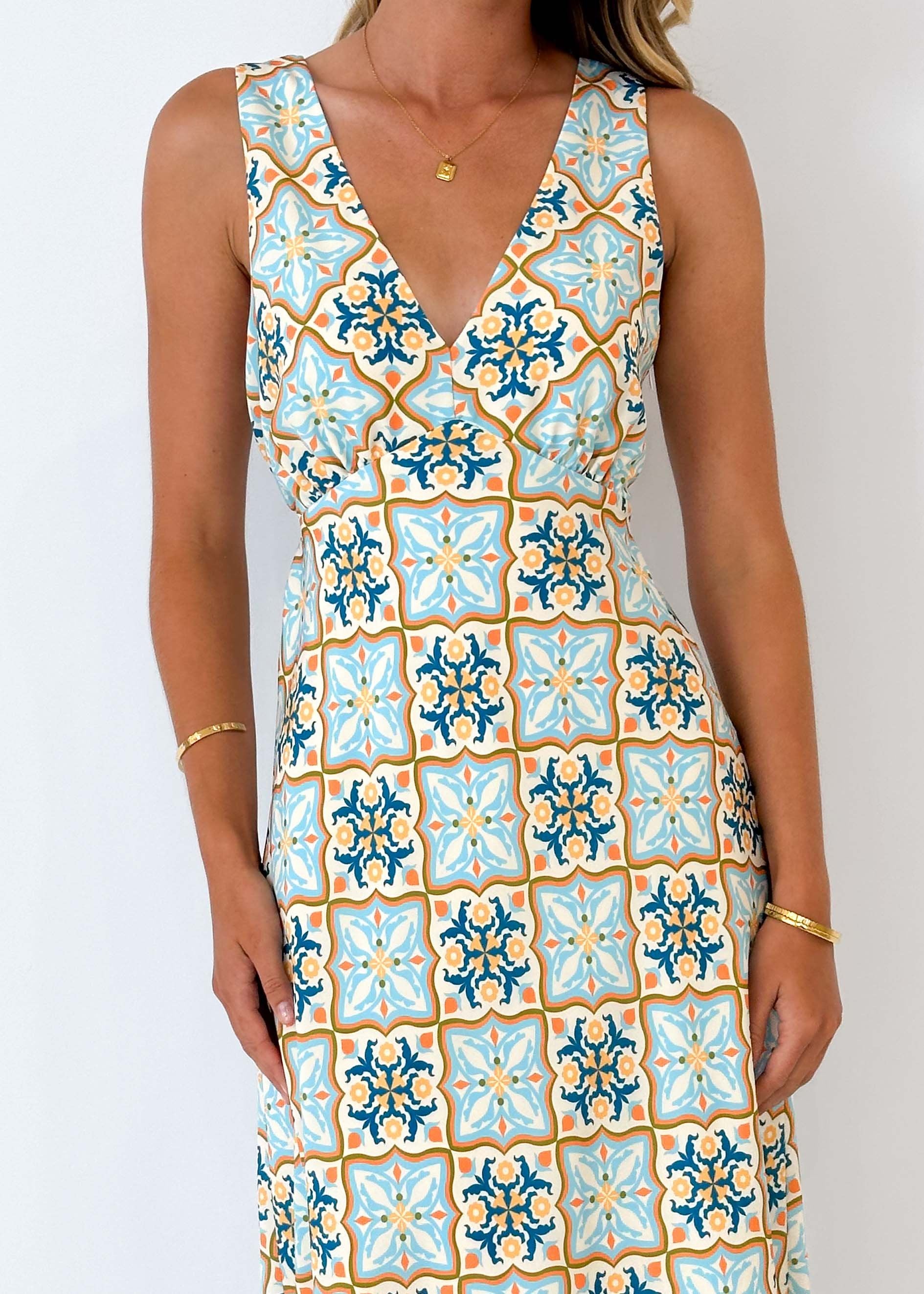 Caseo Maxi Dress - Moroccan Tile