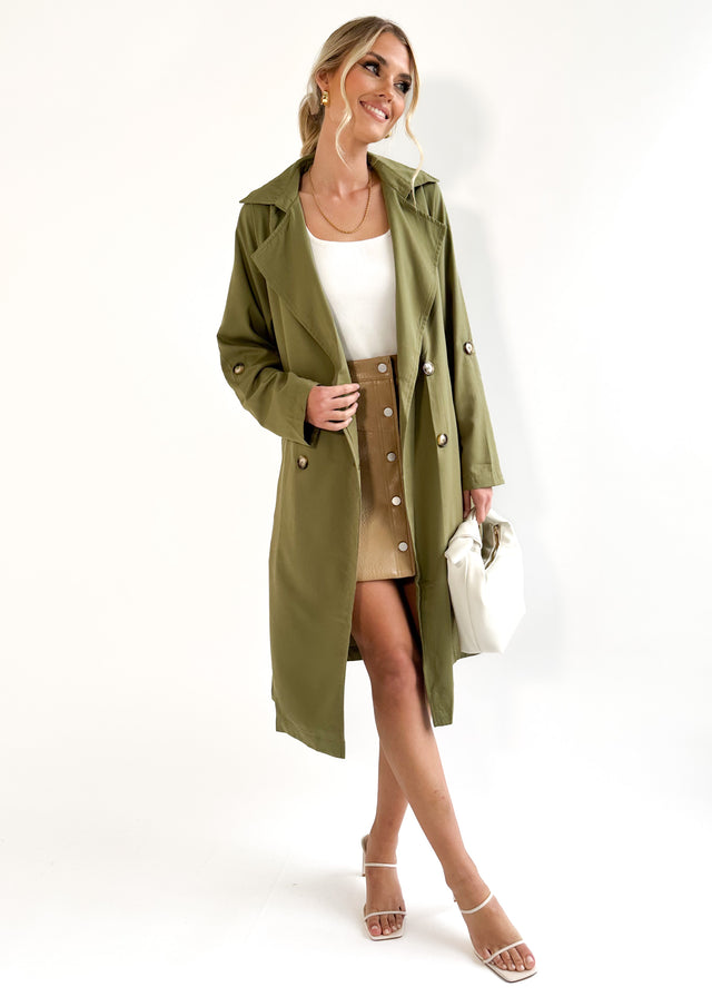 Alida Trench Coat - Khaki