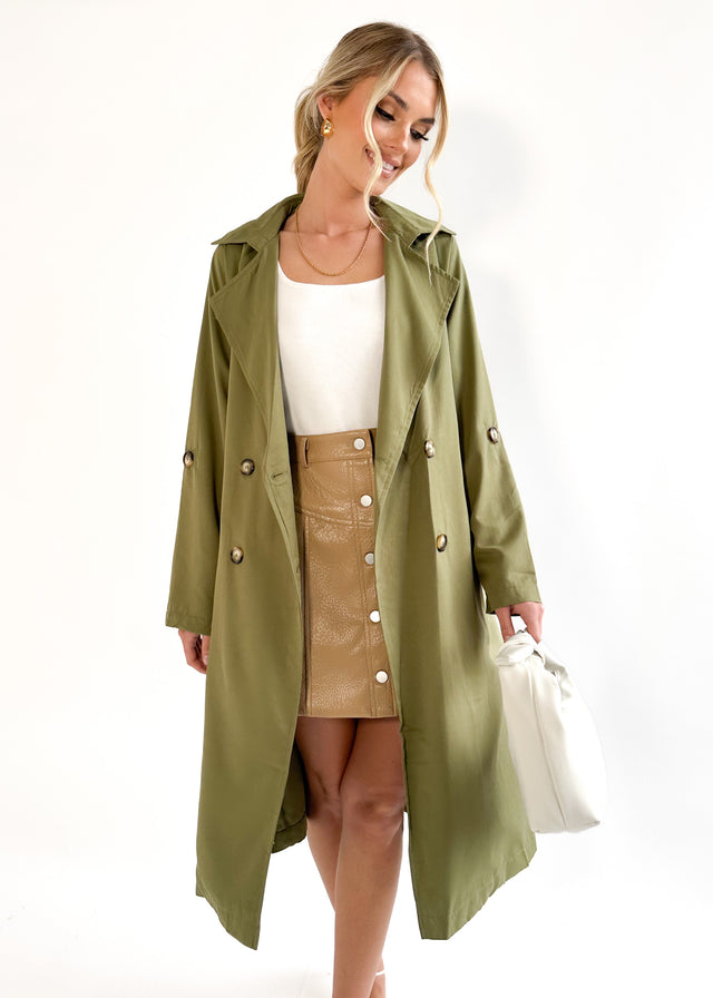 Alida Trench Coat - Khaki