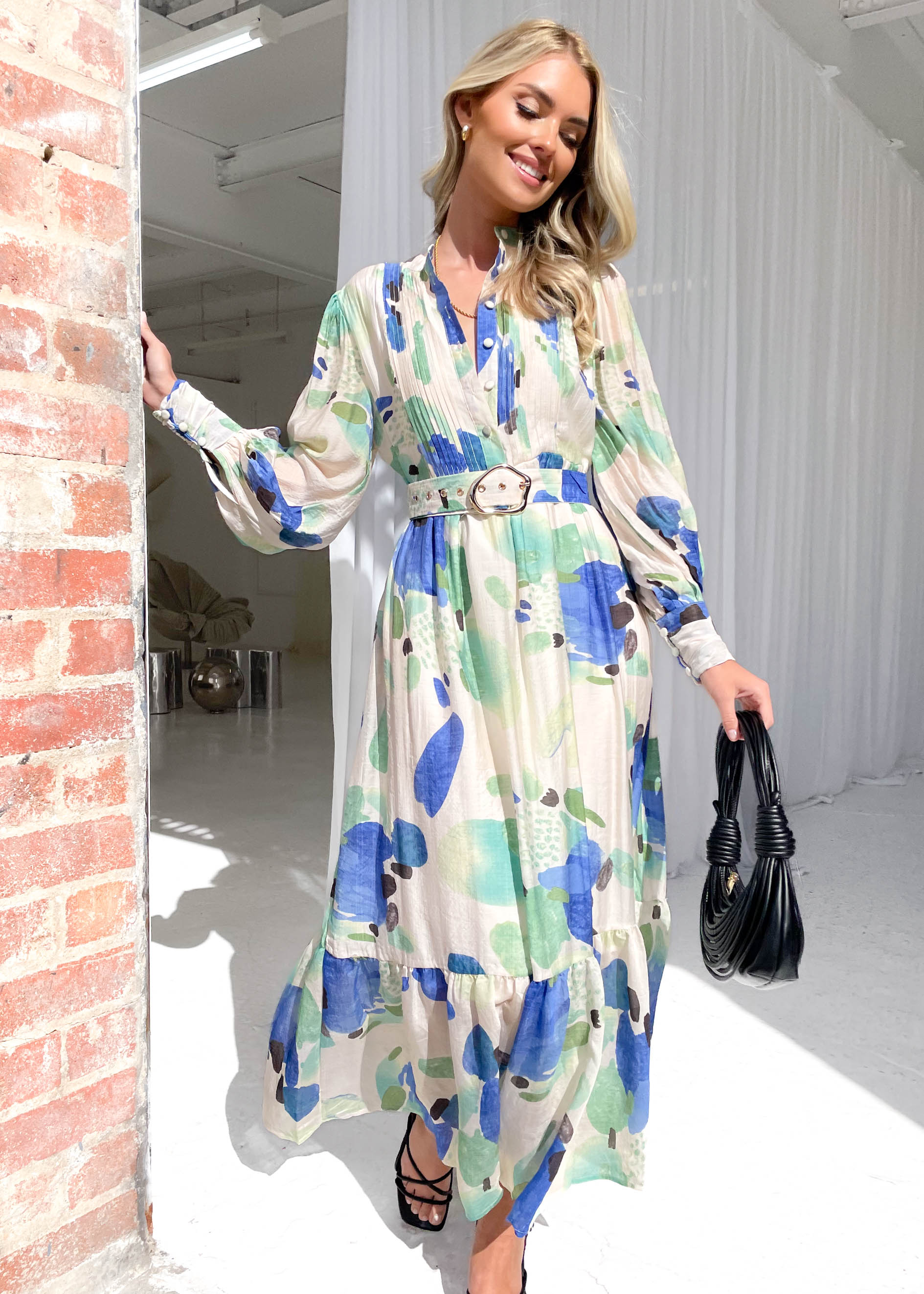 Ginney Maxi Dress - Blue Splash