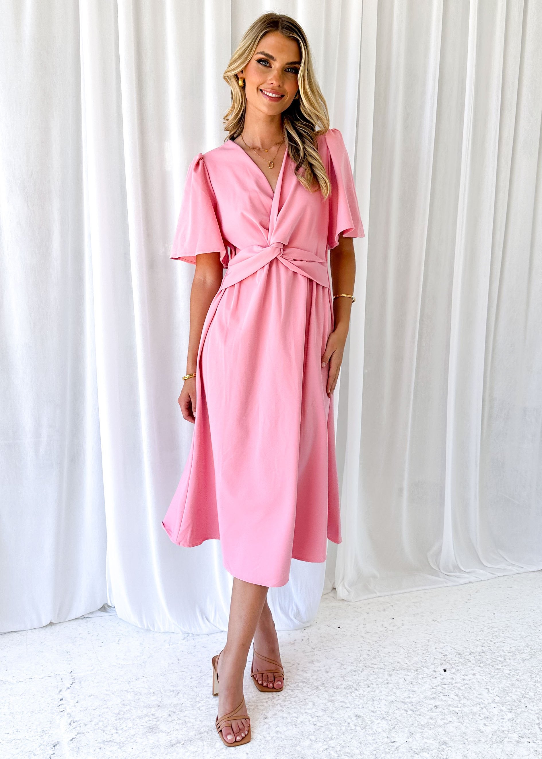 Dario Midi Dress - Pink