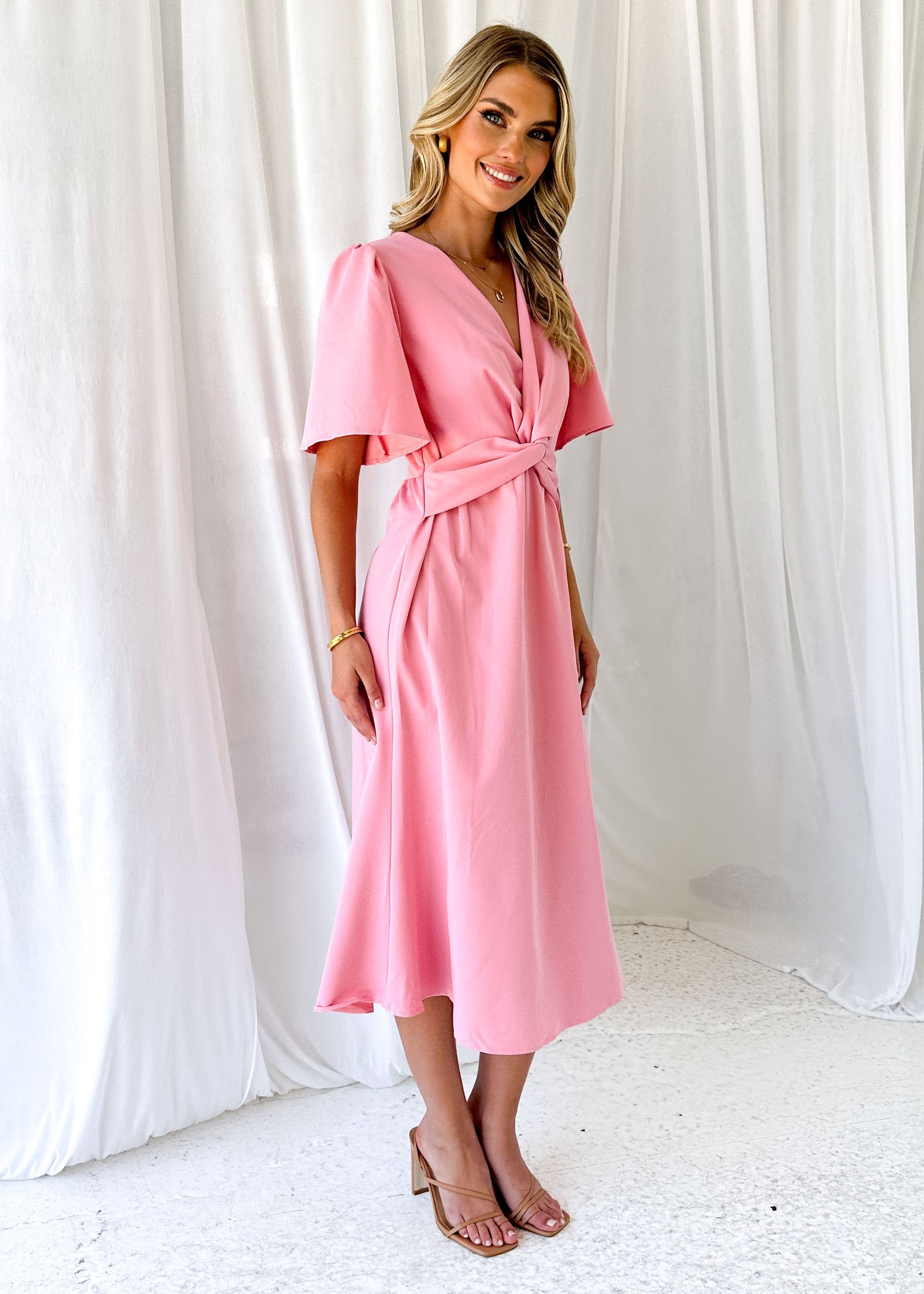 Dario Midi Dress - Pink