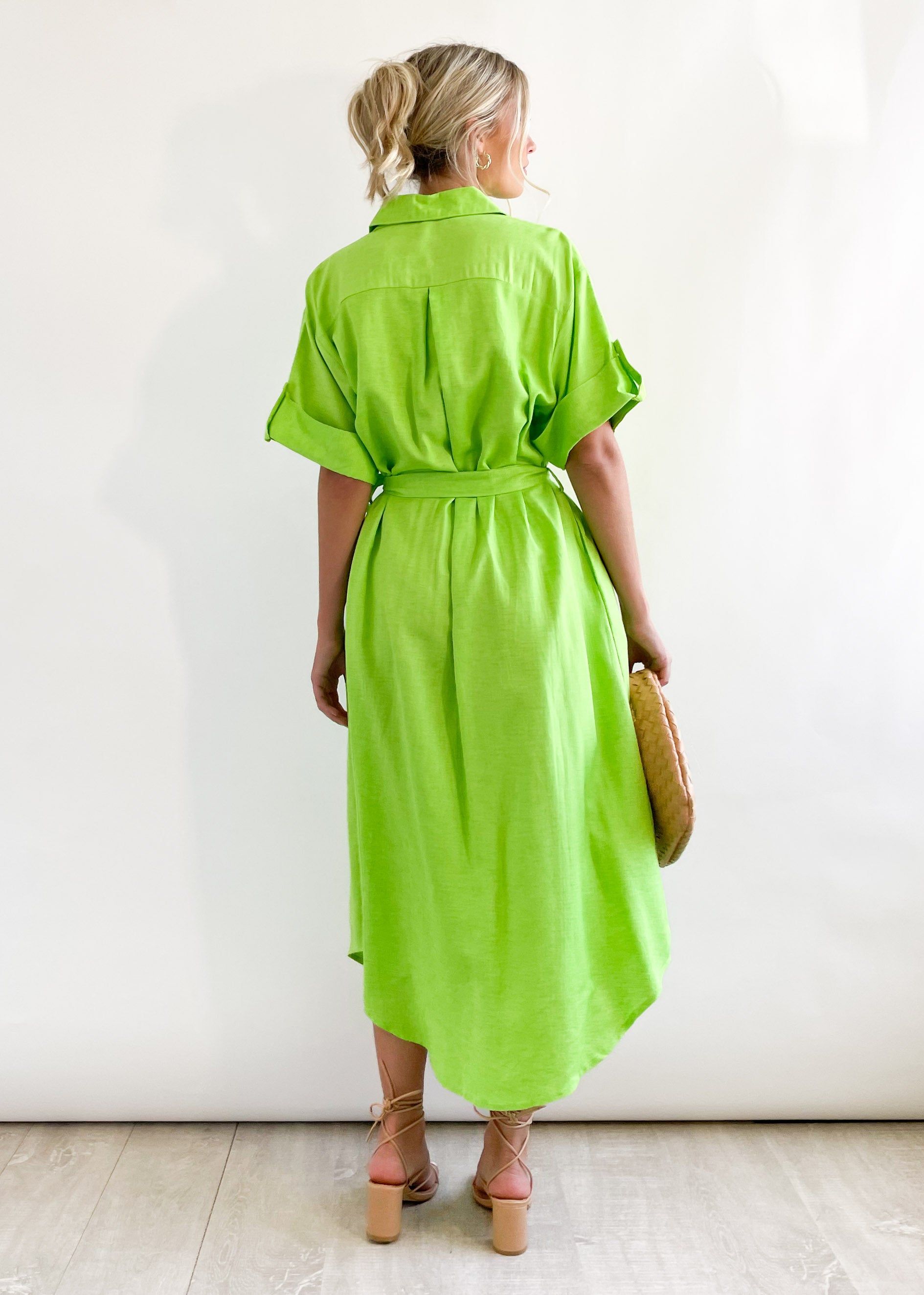 Aditha Midi Dress - Lime