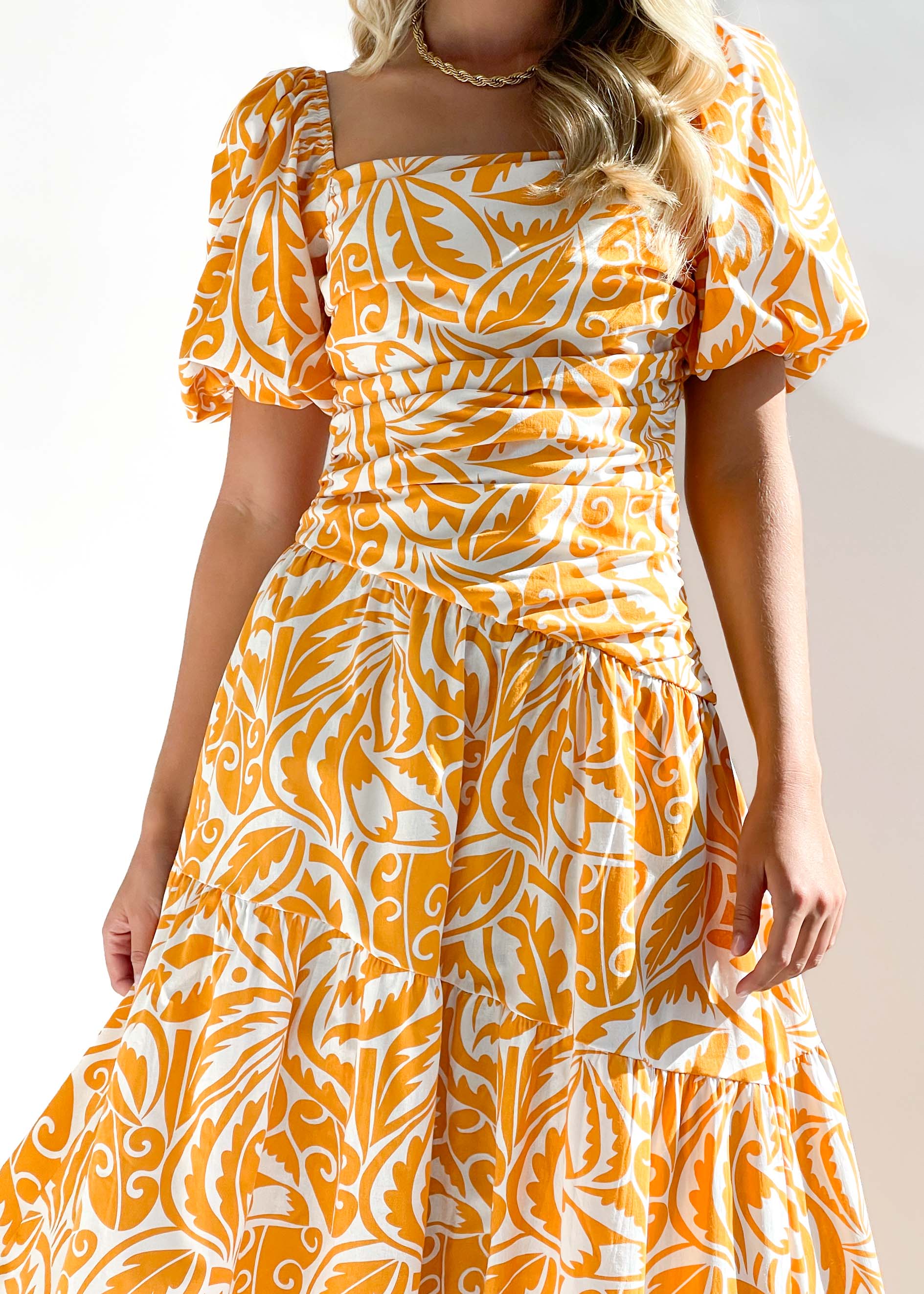 Lynsdie Maxi Dress - Orange Paisley