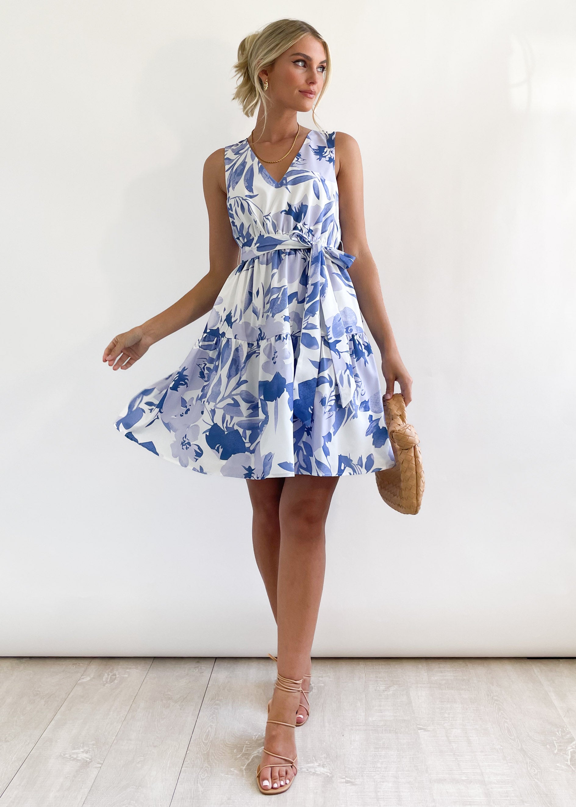 Vallery Dress - Blue Floral