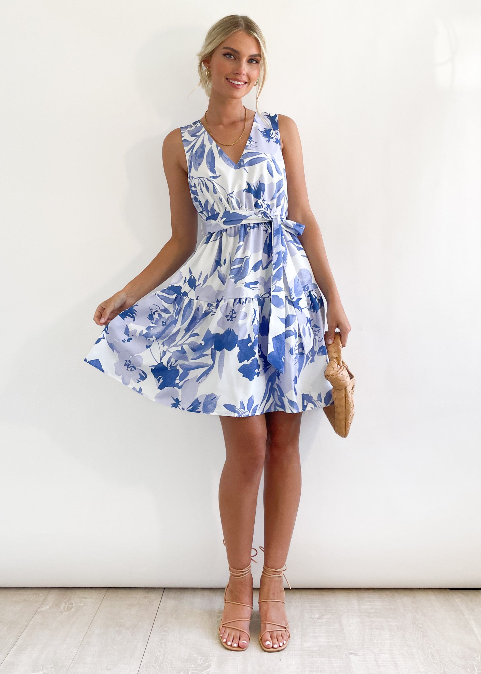 Vallery Dress - Blue Floral
